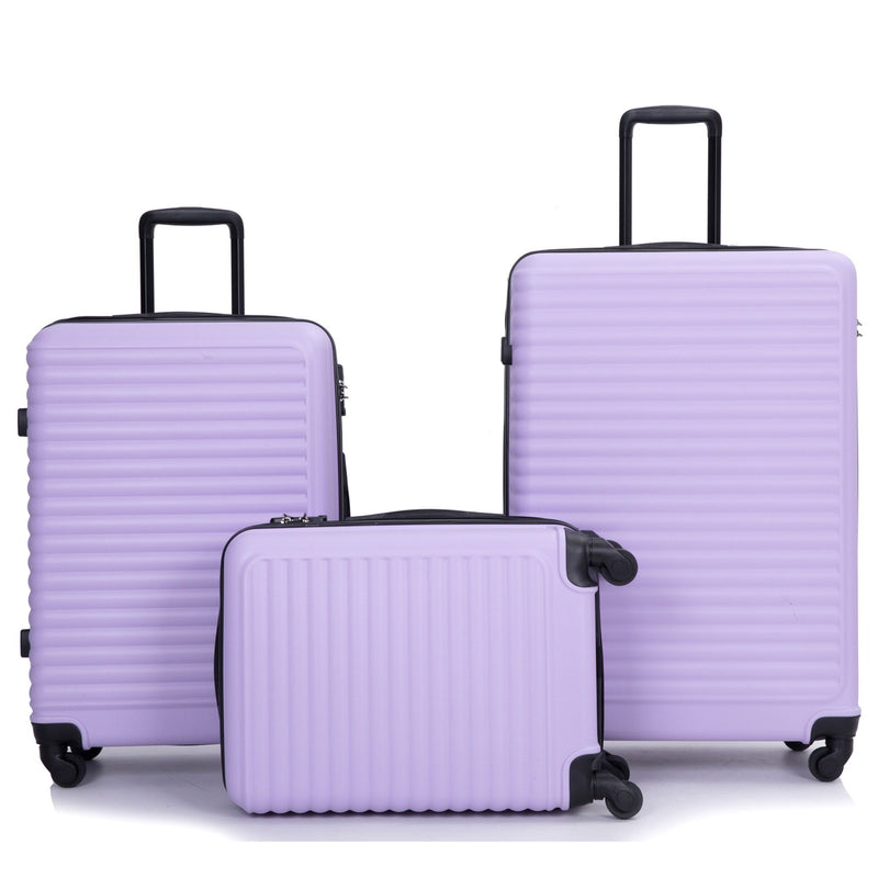 3 Piece Luggage Sets Lightweight Suitcase With Two Hooks, Spinner Wheels, Tsa Lock