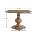Round Pedestal Dining Table - Walnut