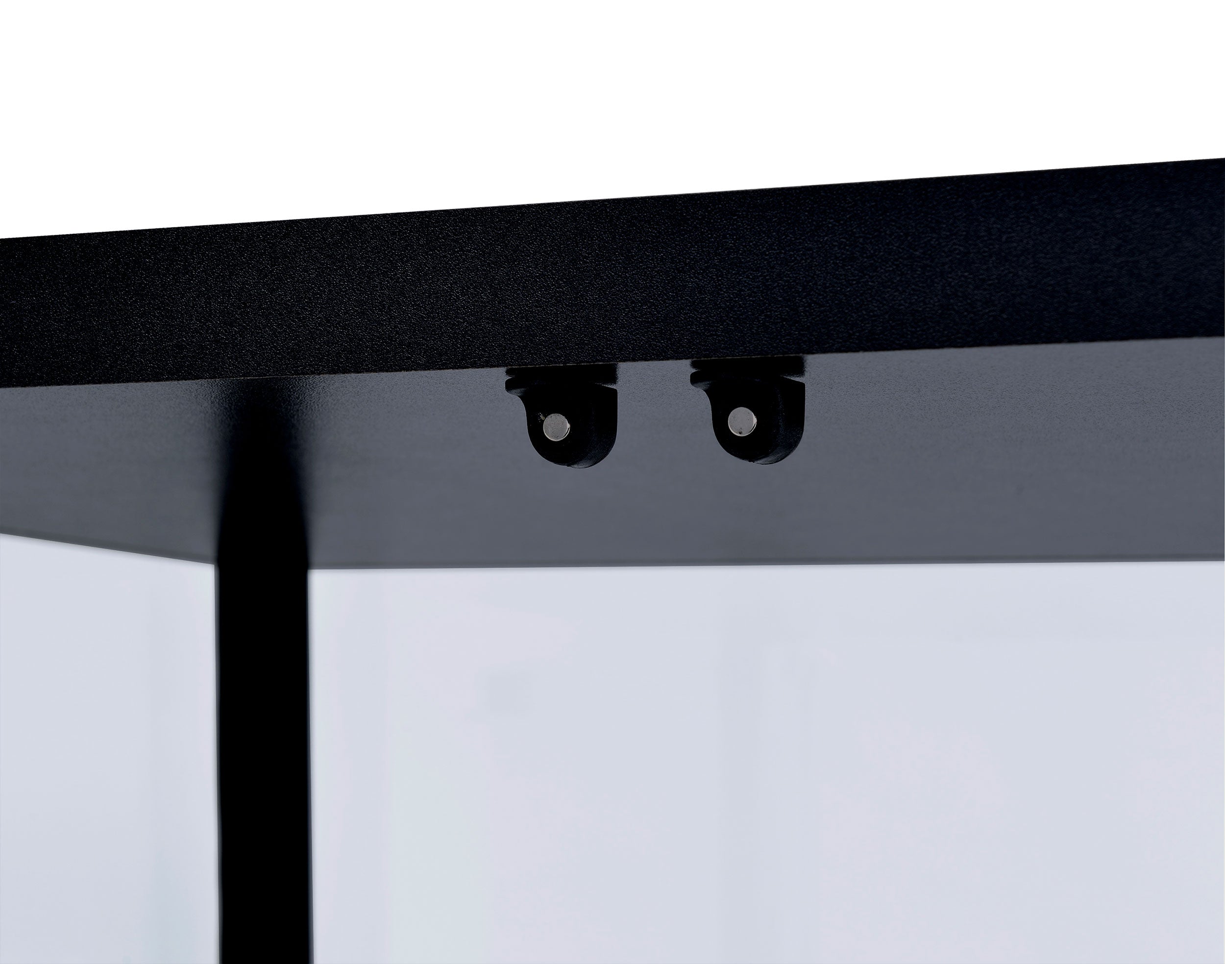 Delphinium 4-Shelf Clear Glass Curio Display Cabinet Black — view 8