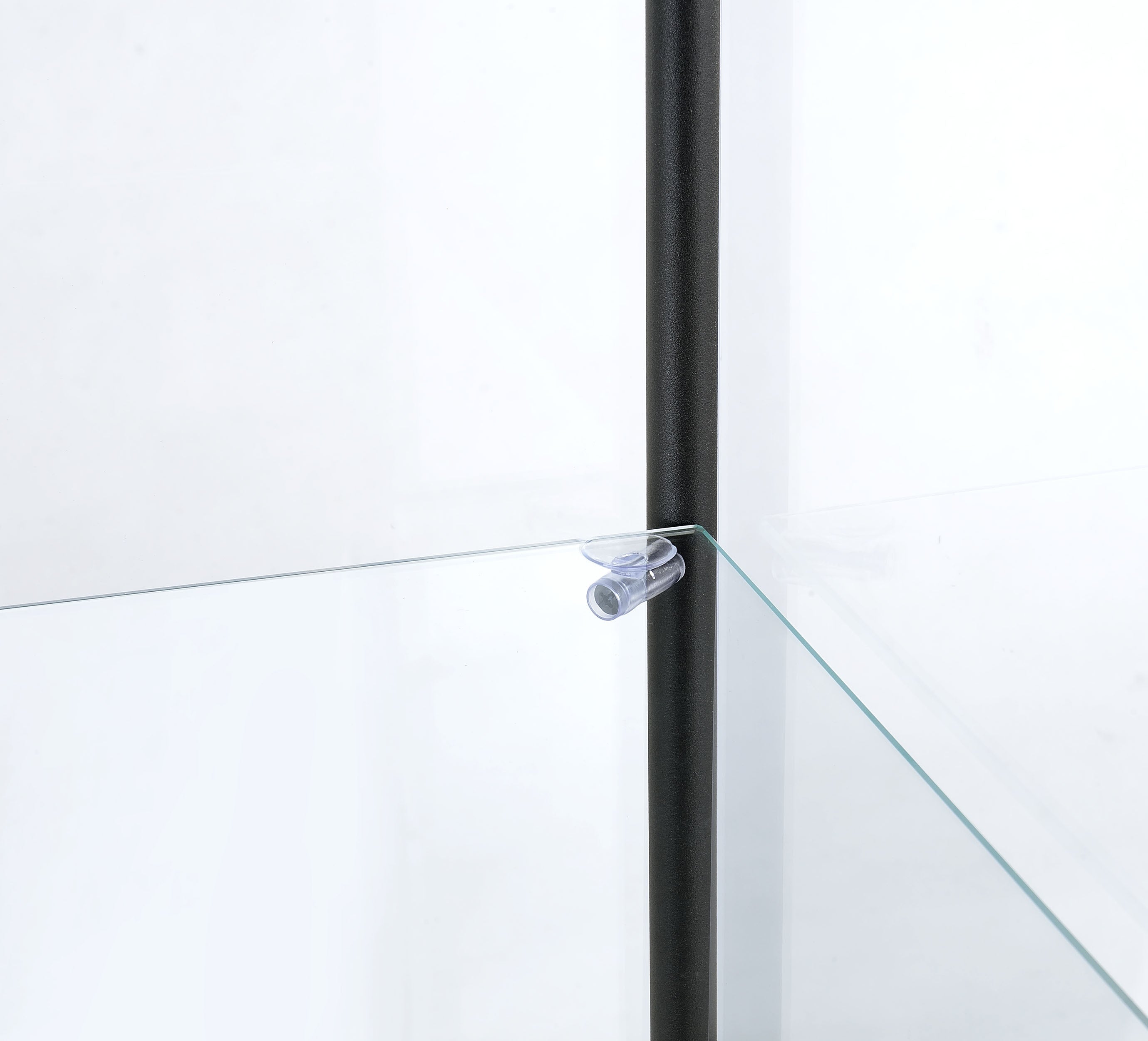 Bellatrix 3-shelf Clear Glass Curio Cabinet Mango — view 9