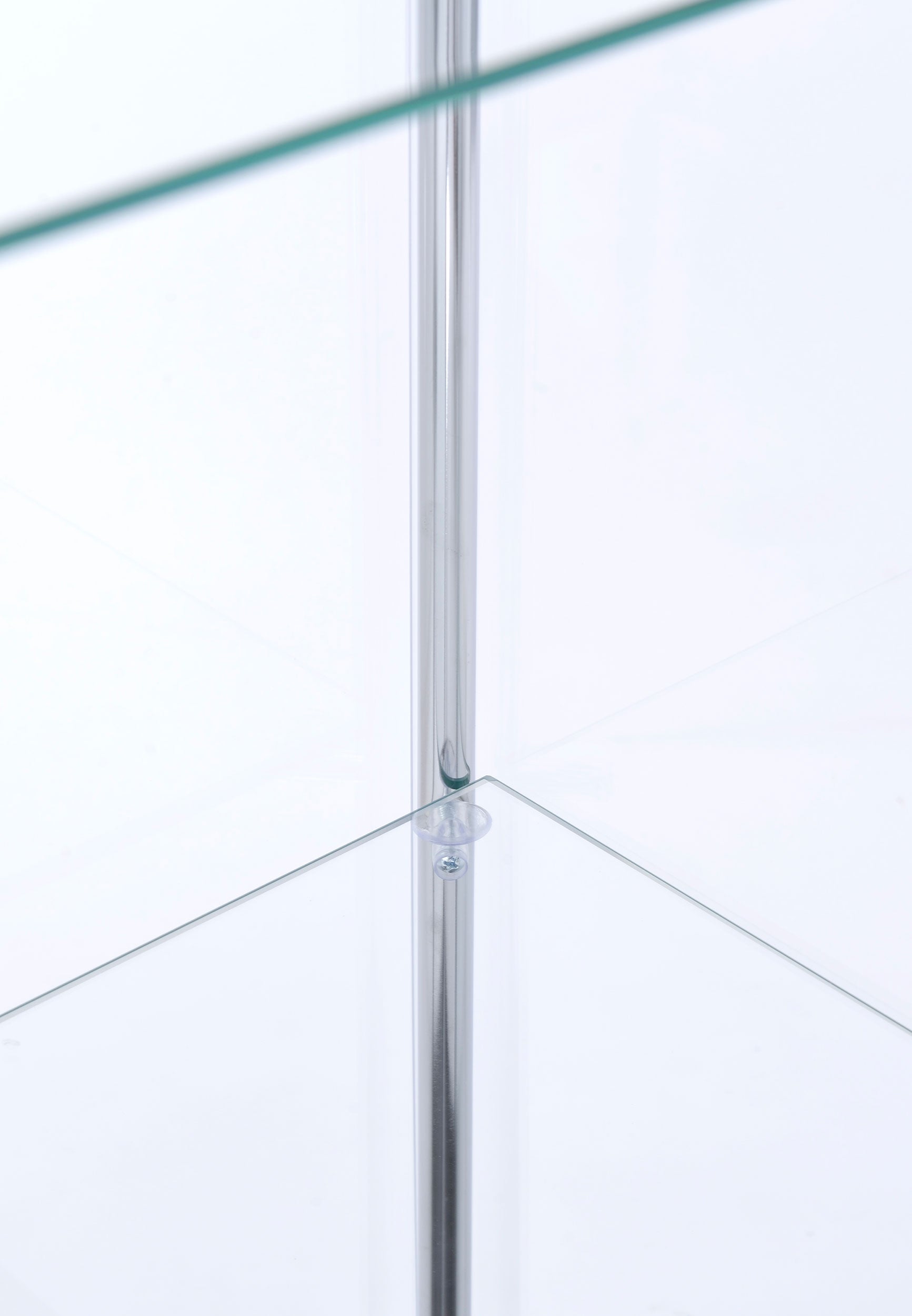 Bellatrix 3-shelf Clear Glass Curio Cabinet Cappuccino — view 11