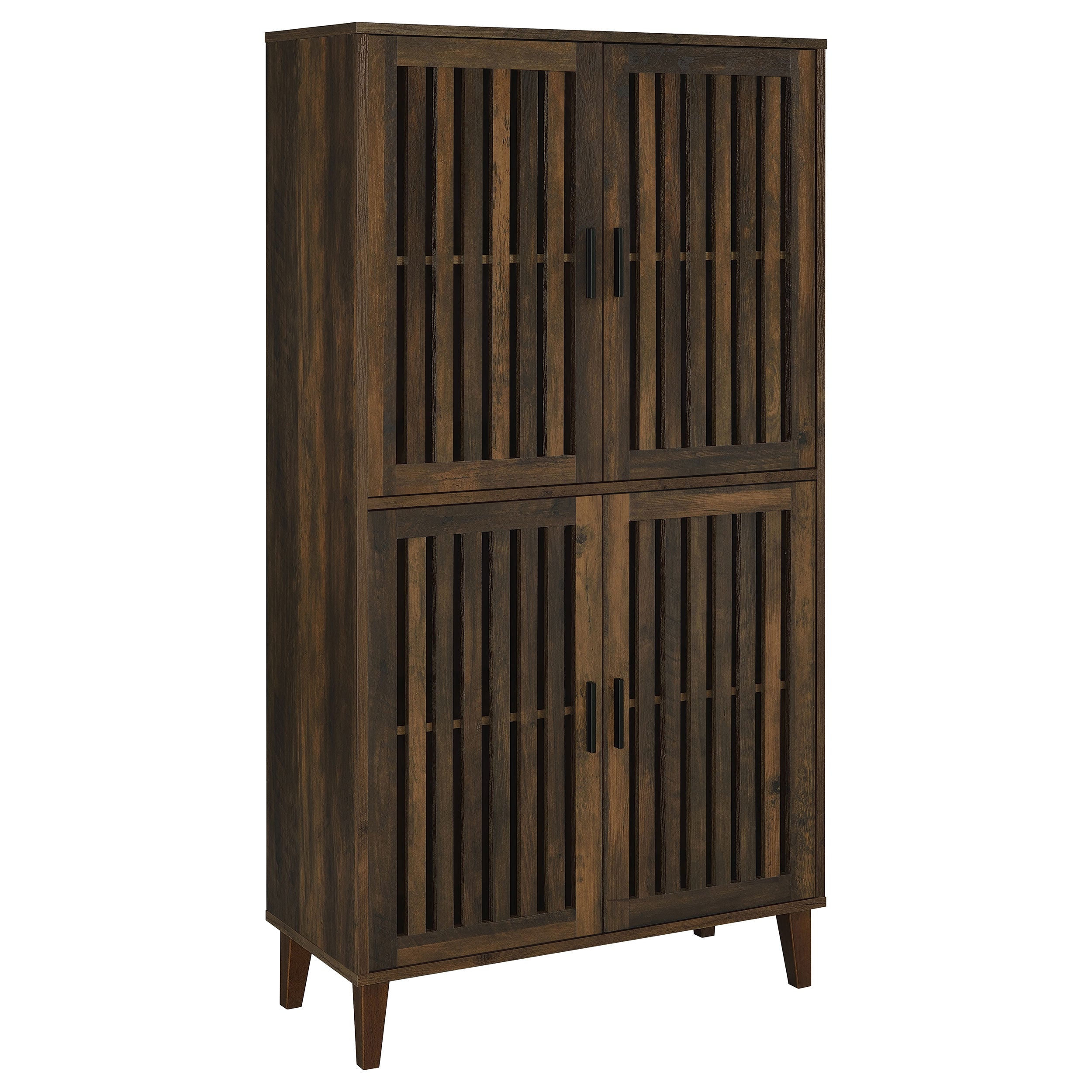 Elouise 4-door Engineered Wood Tall Accent Cabinet Dark Pine — view 1