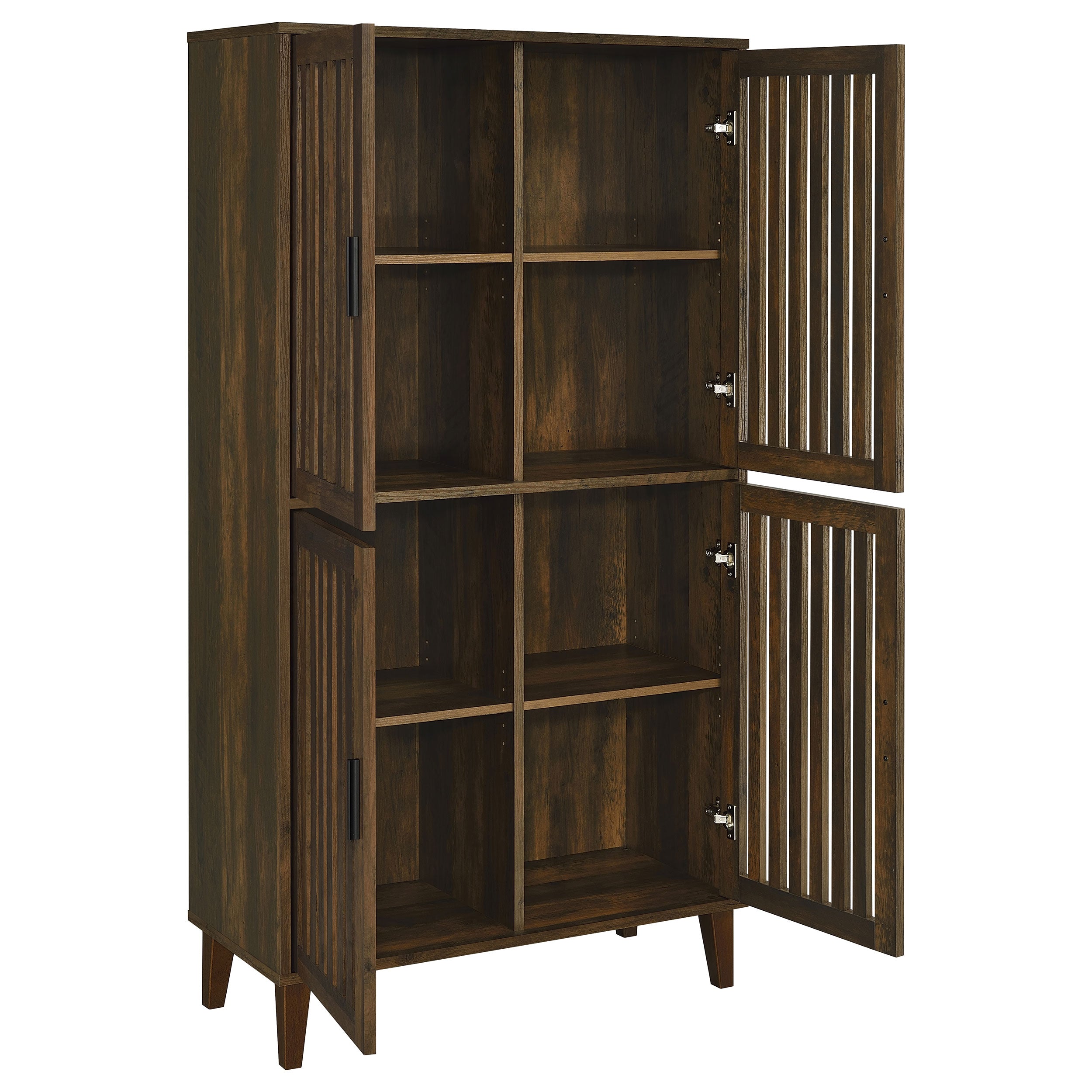 Elouise 4-door Engineered Wood Tall Accent Cabinet Dark Pine — view 3