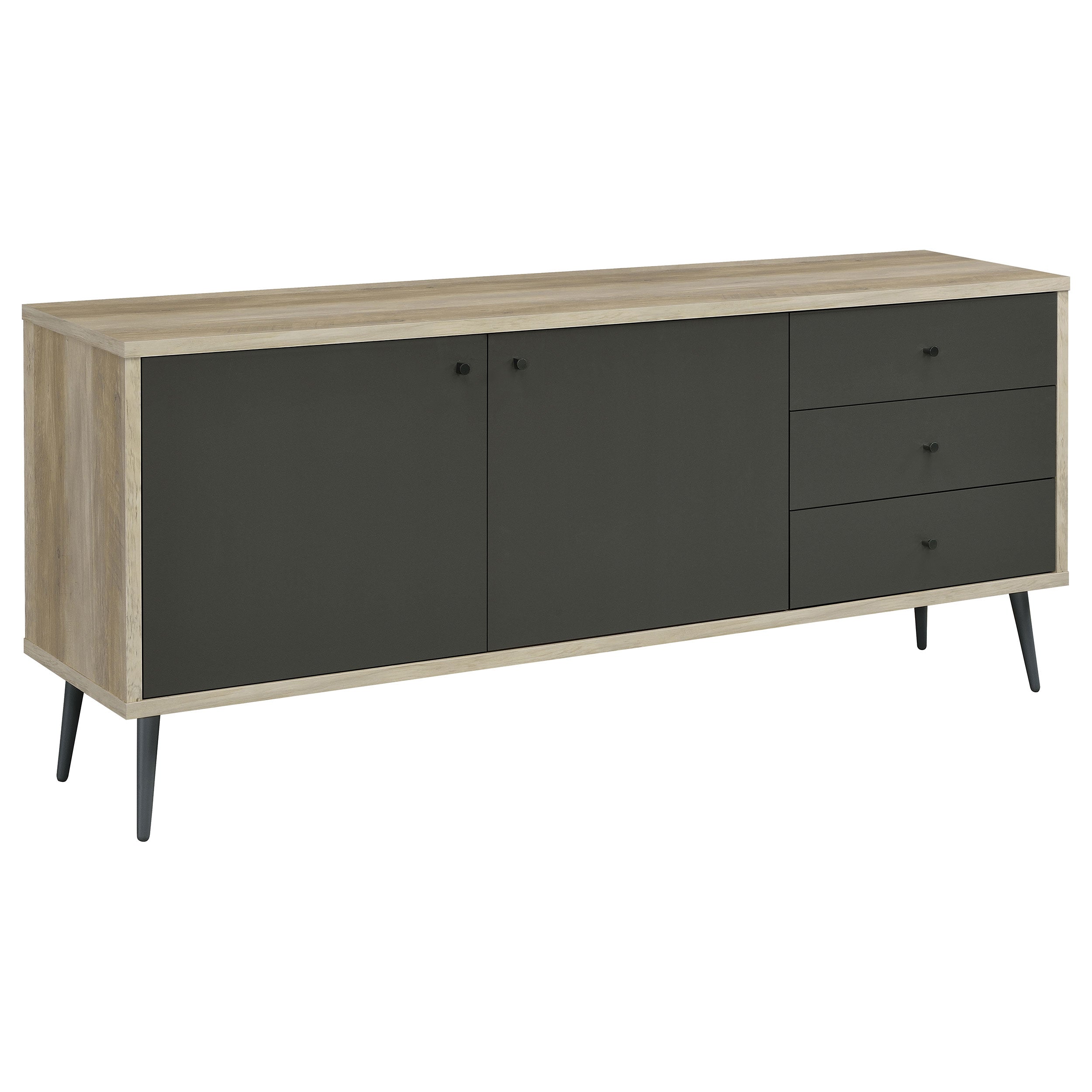 Maeve 2-door Engineered Wood Cabinet Antique Pine and Grey — view 1