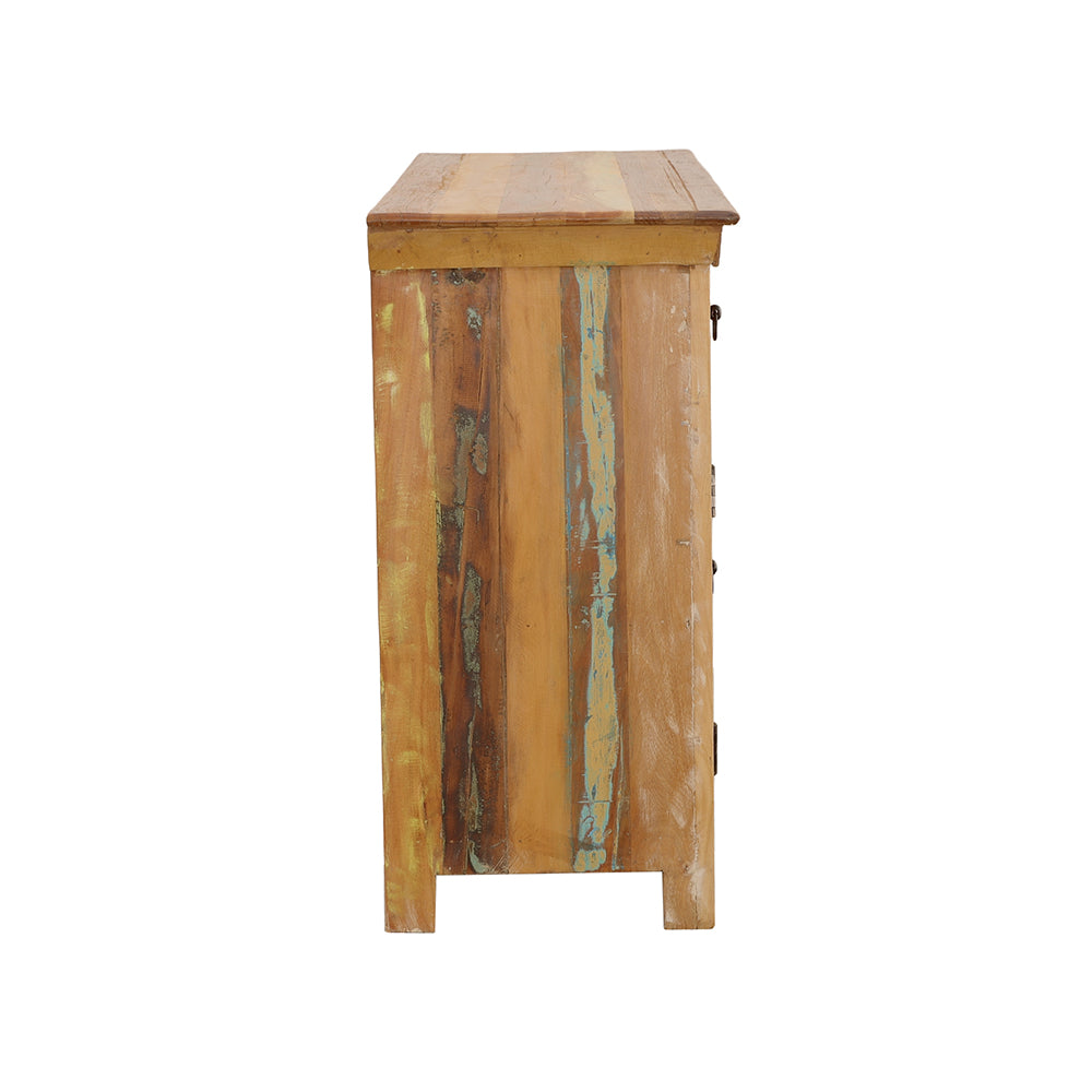 Harper 3-door Solid Reclaimed Wood Accent Cabinet Brown — view 5