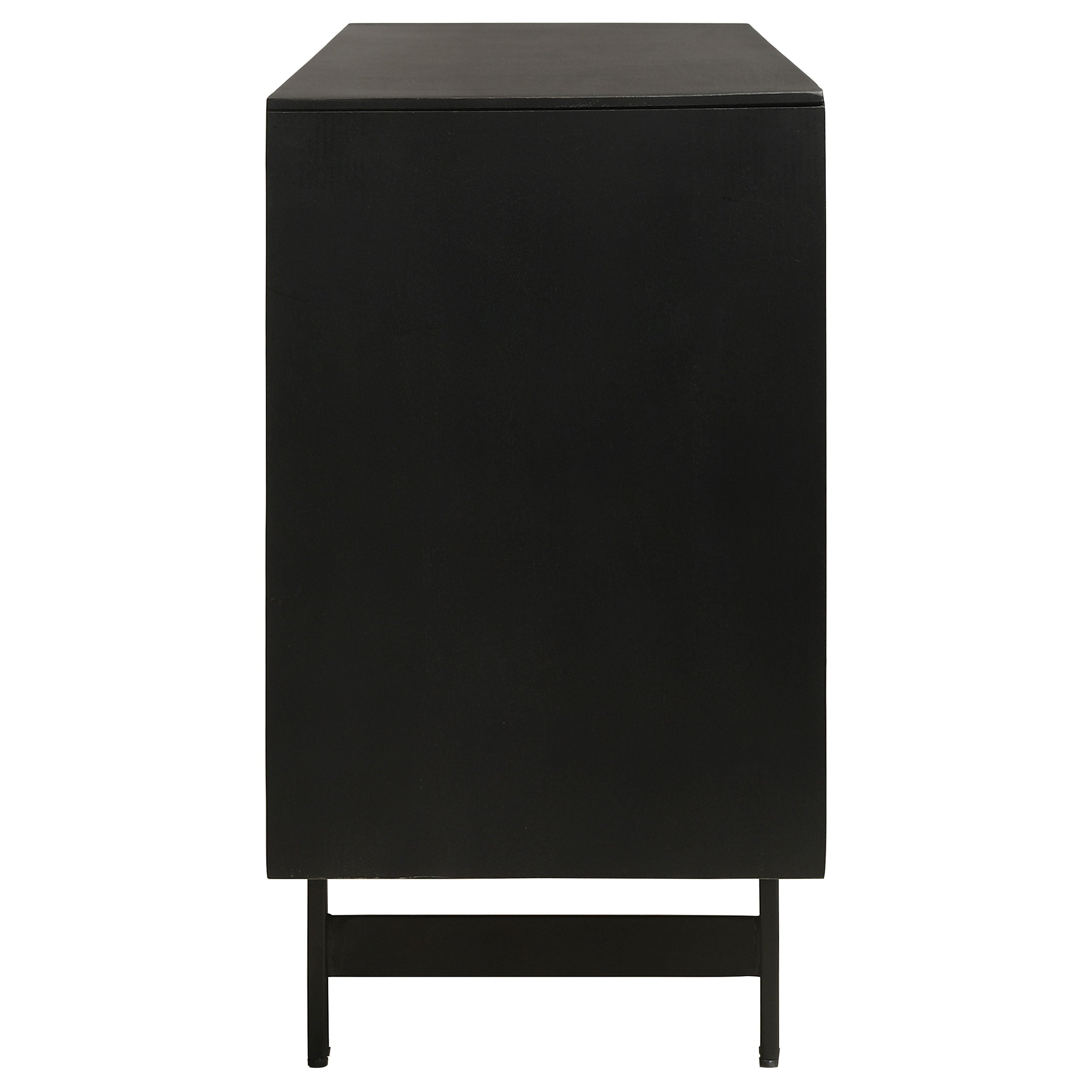 Aminah 3-door Wood Accent Cabinet Natural and Black — view 8