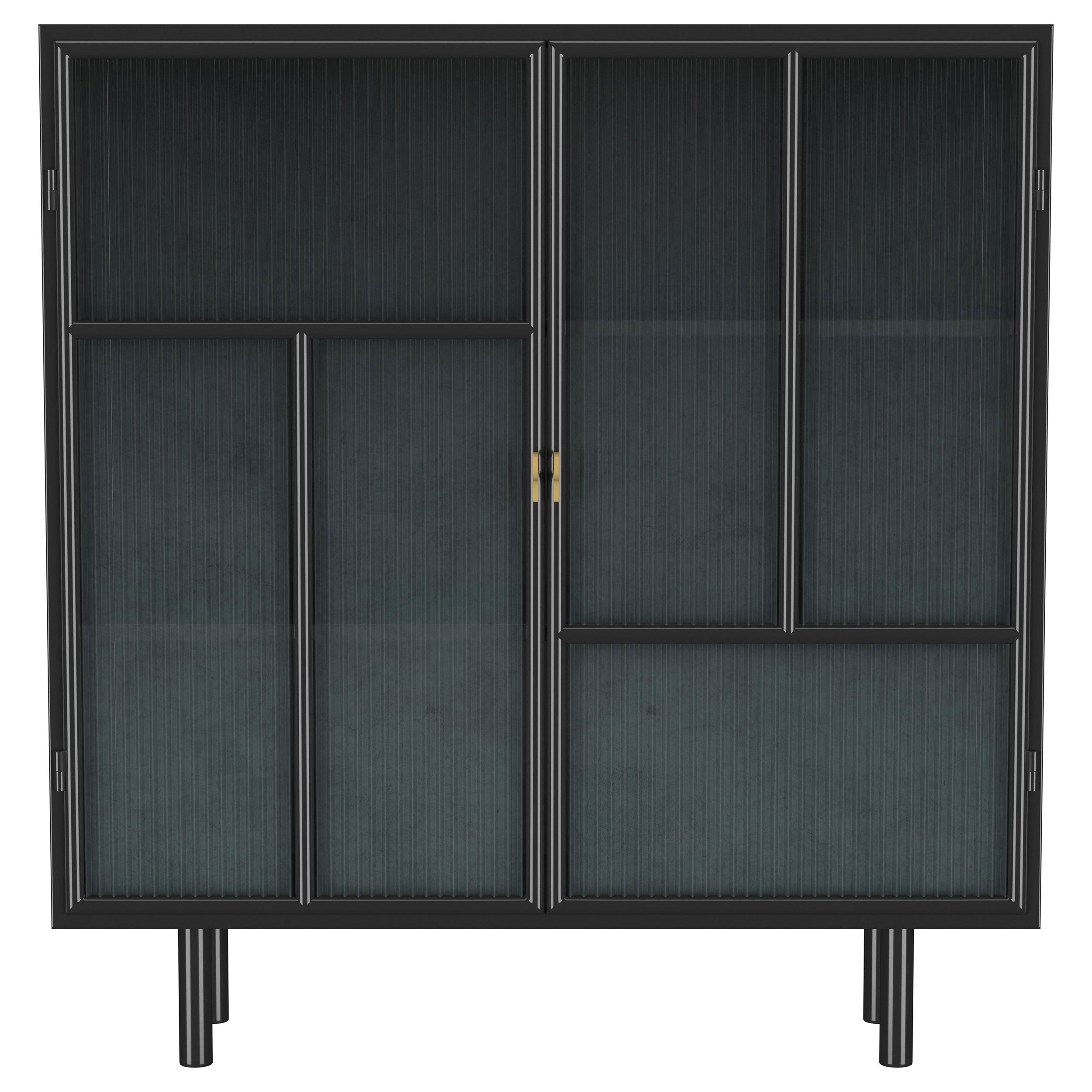 Dalia 2-door Accent Storage Cabinet with Shelving Black — view 3