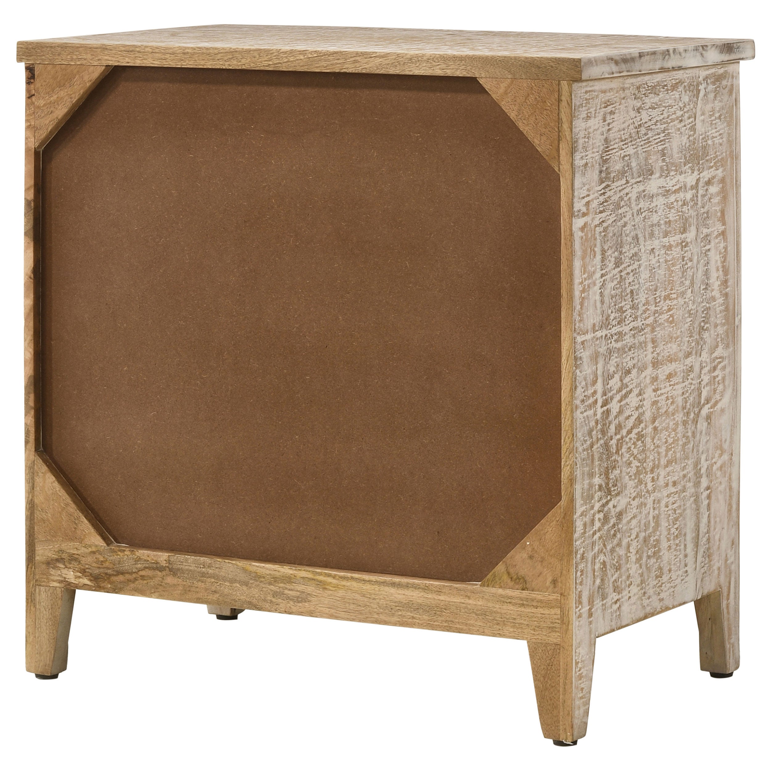 Mariska 3-drawer Wood Mandala Cabinet Distressed White — view 8