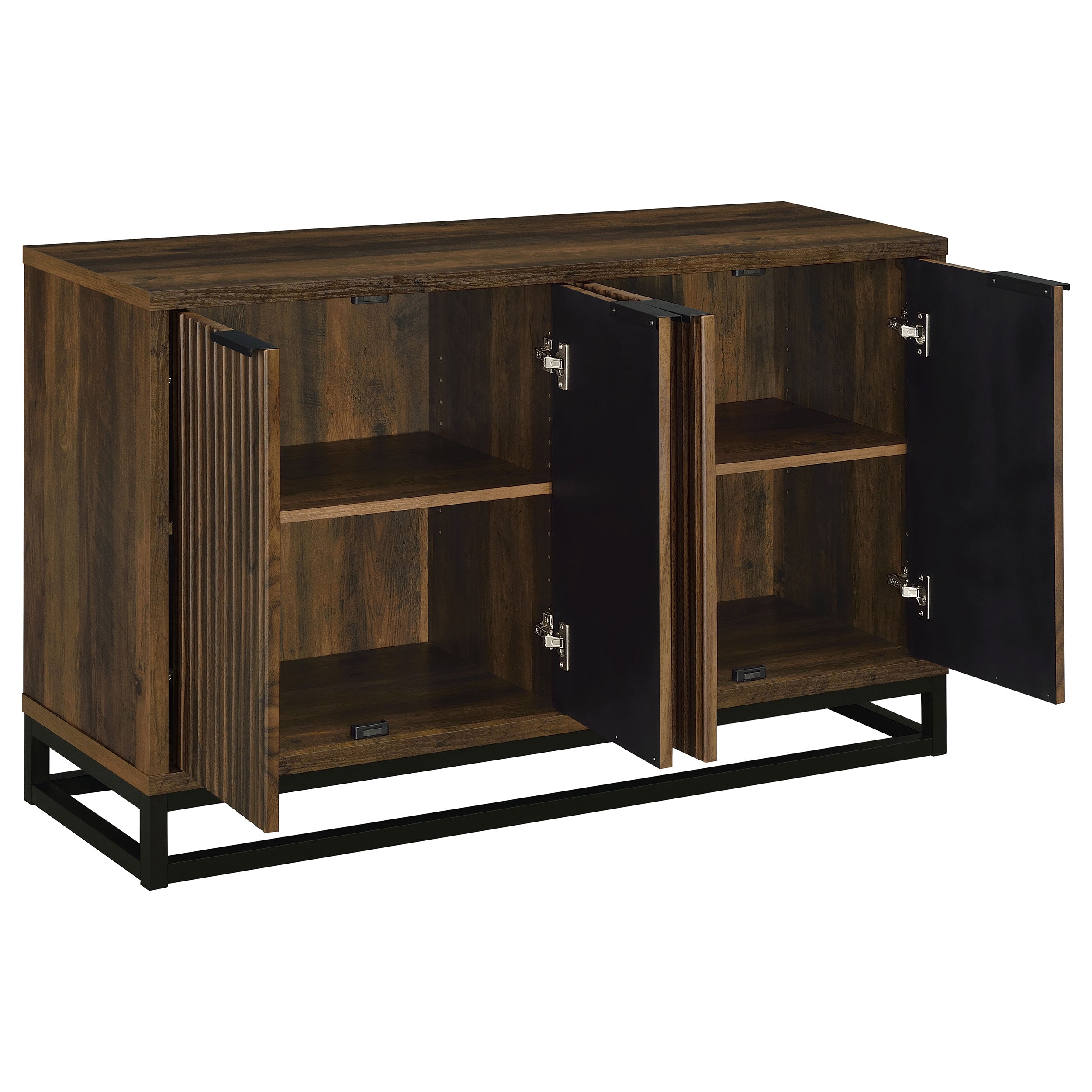 Ryatt 4-door Engineered Wood Accent Cabinet Dark Pine — view 3