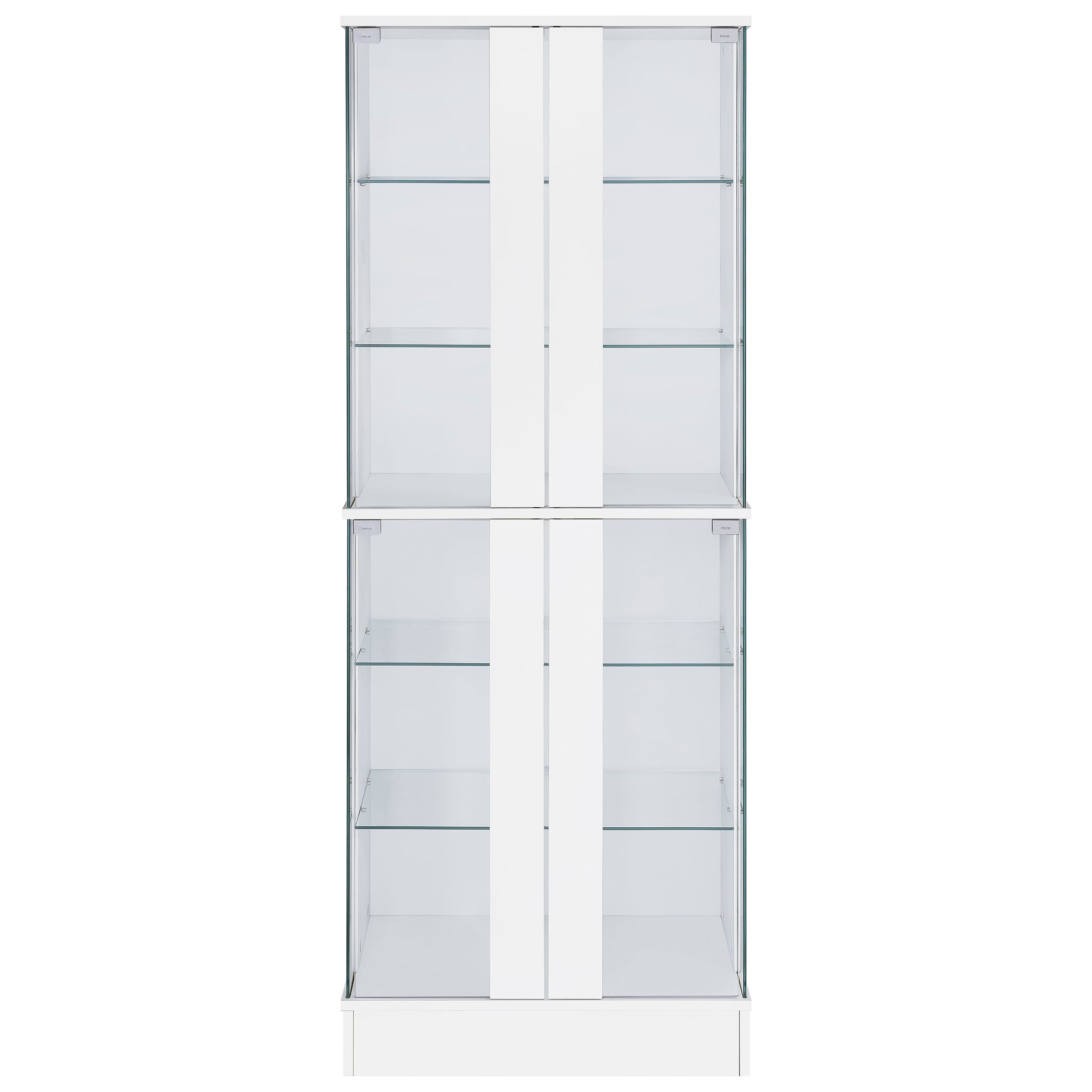 Cabra 4-door LED Curio Display Cabinet White High Gloss — view 6