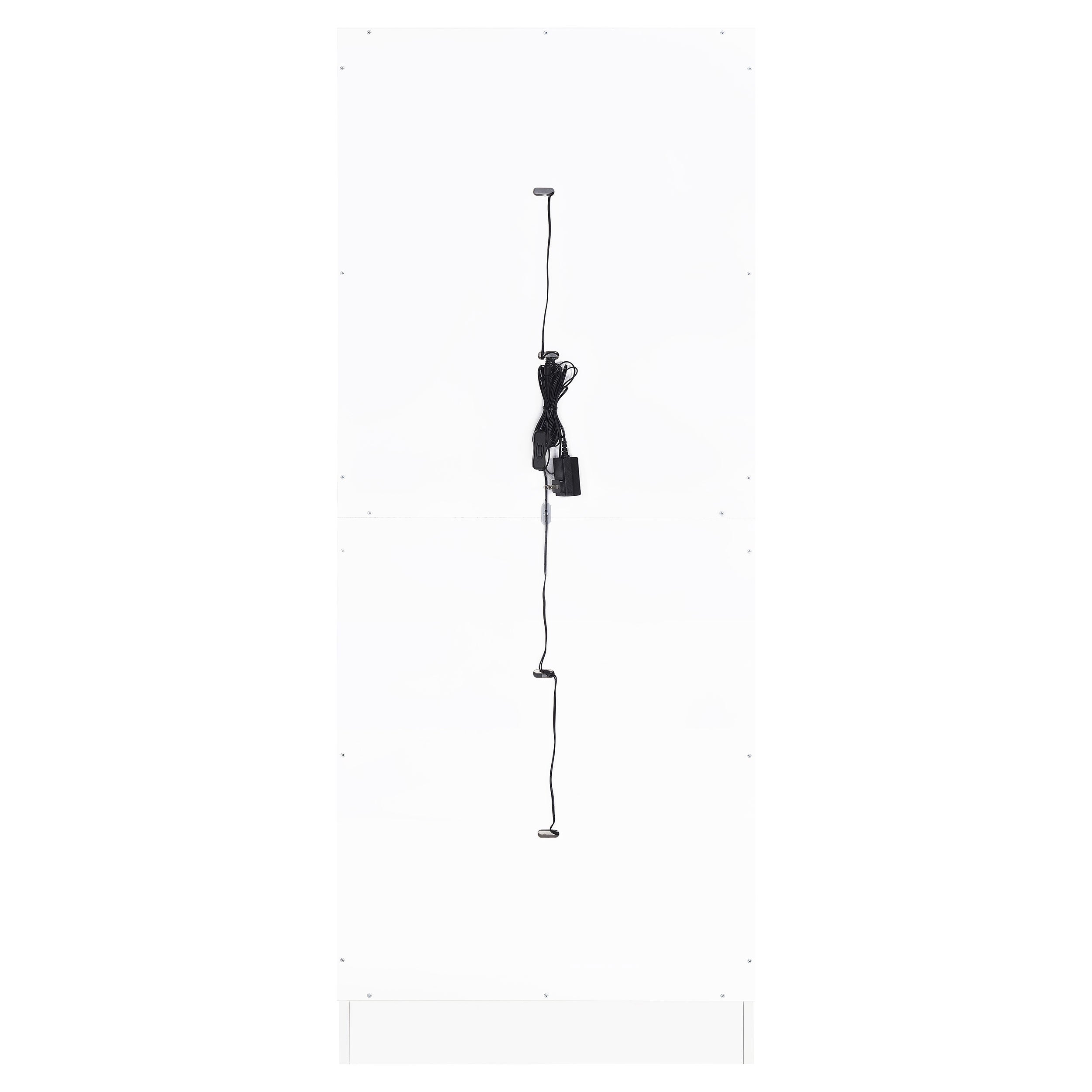 Cabra 4-door LED Curio Display Cabinet White High Gloss — view 10