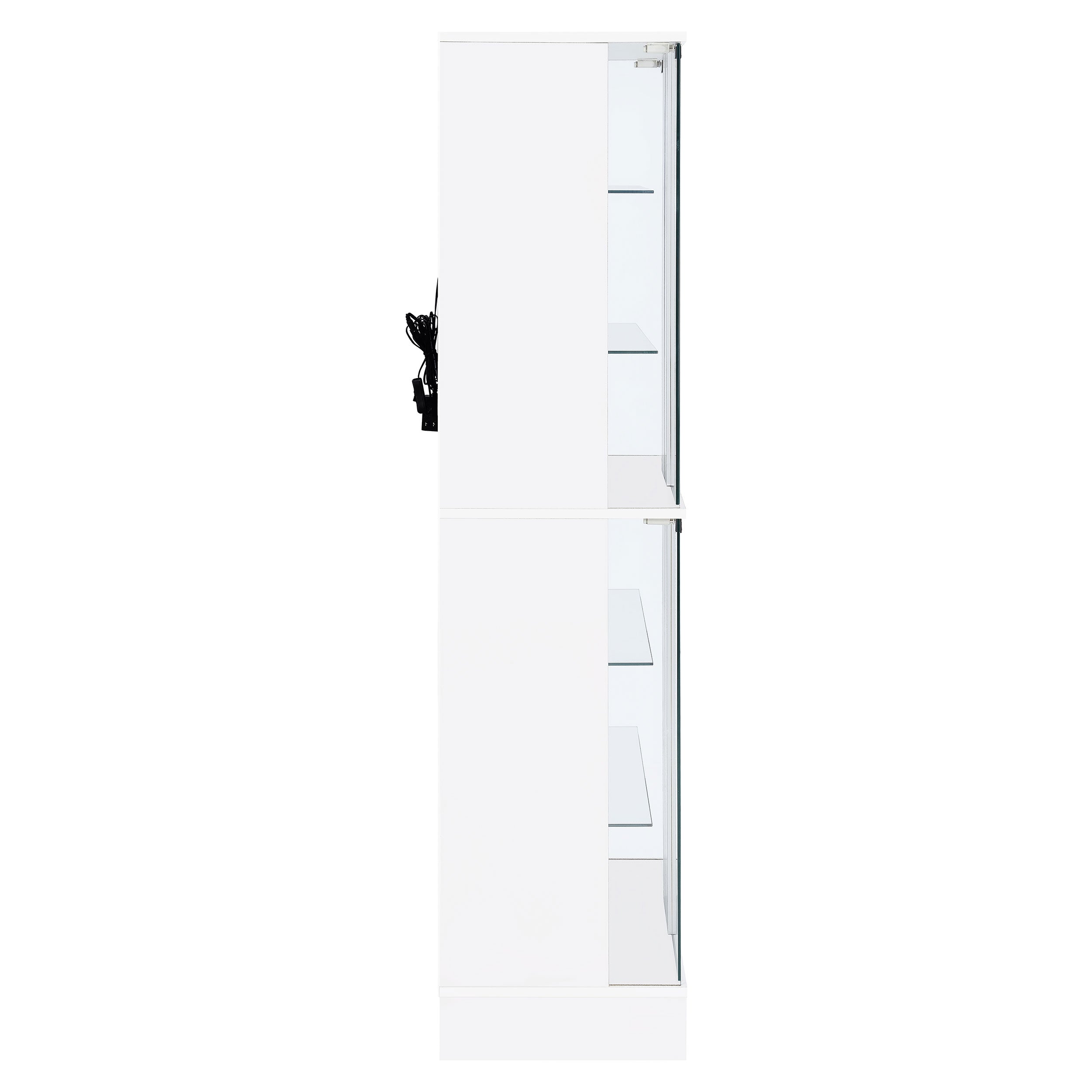 Cabra 4-door LED Curio Display Cabinet White High Gloss — view 12