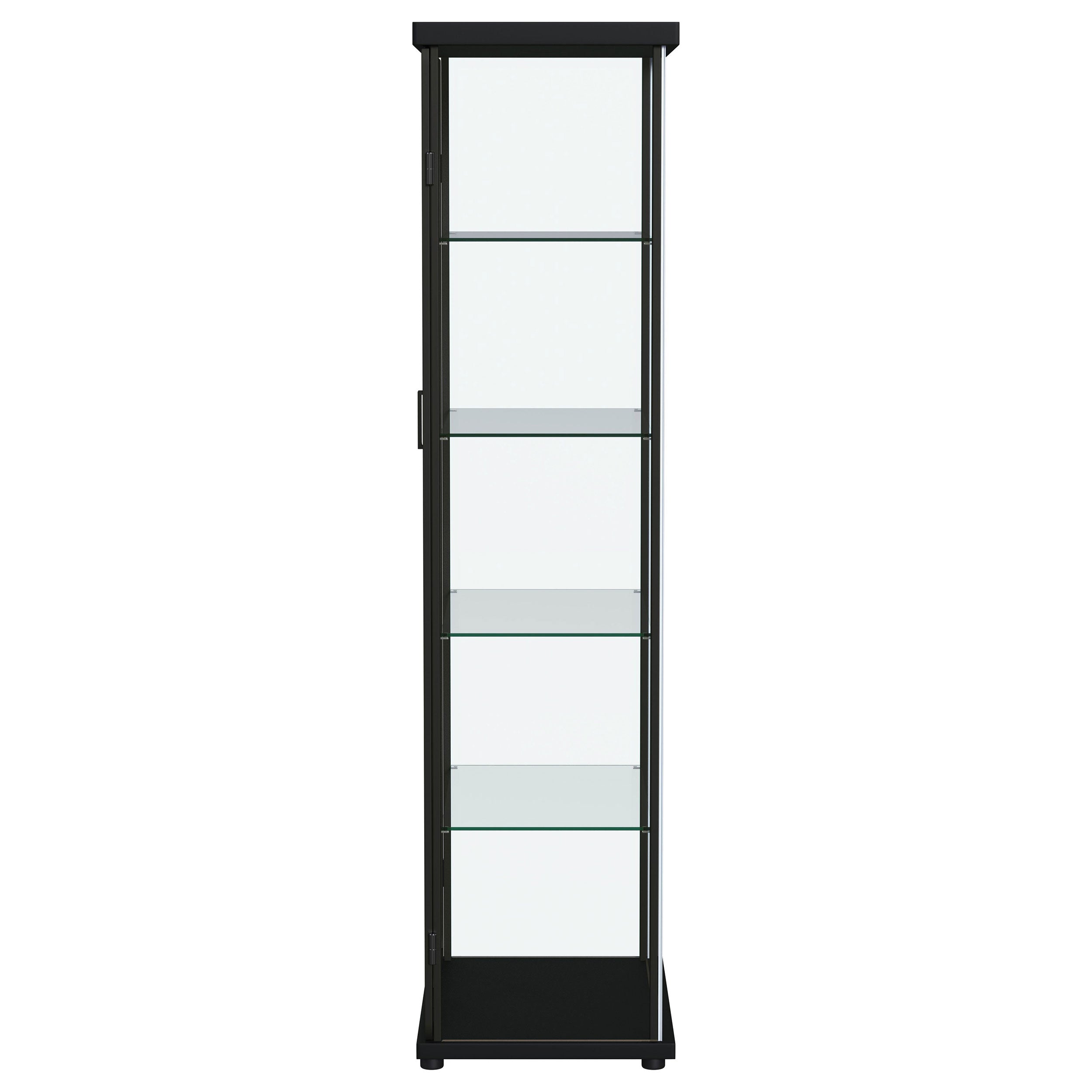 Aero 4-shelf Display Curio Cabinet with LED Lighting Black — view 8