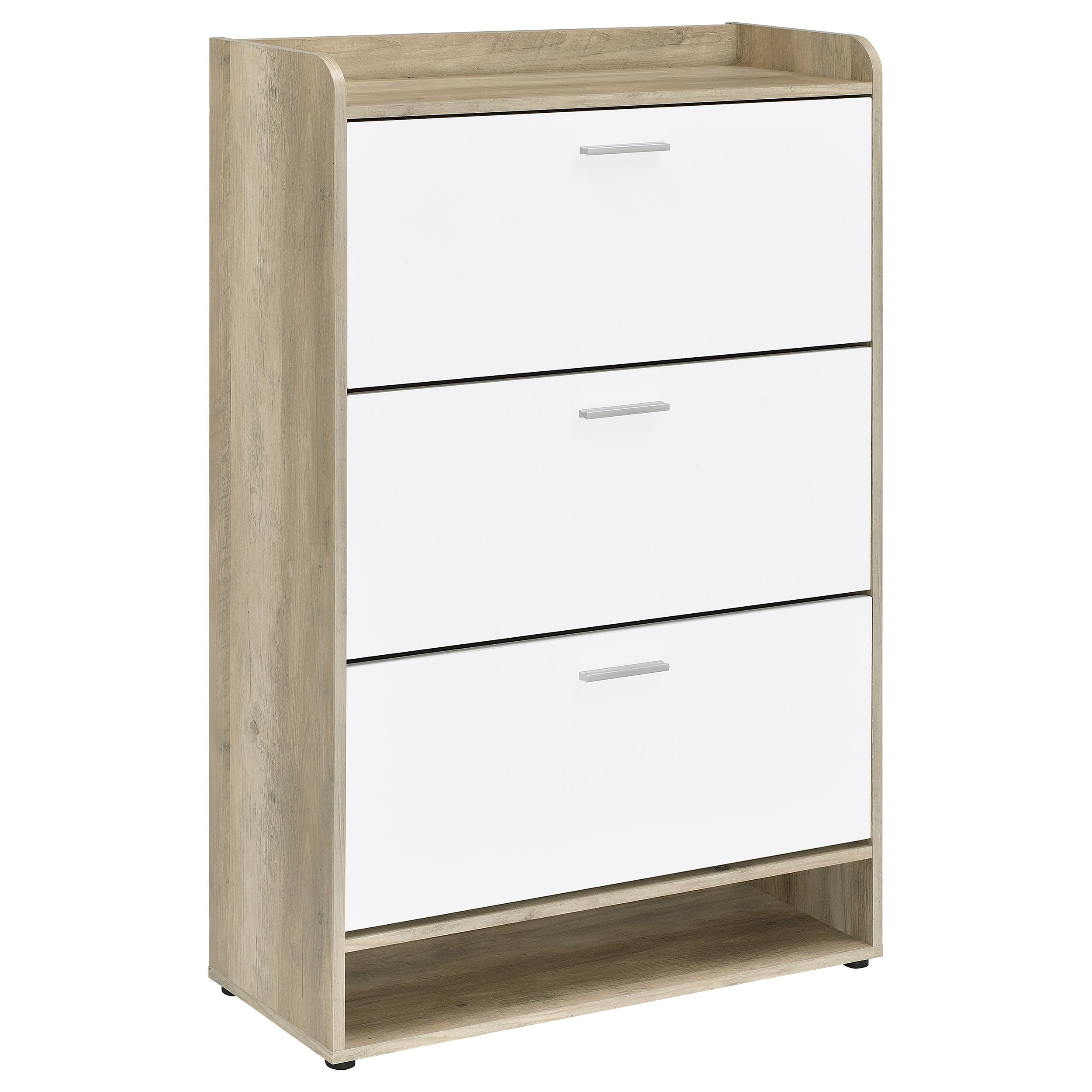 Denia 3-tier Engineered Wood Shoe Cabinet White — view 1
