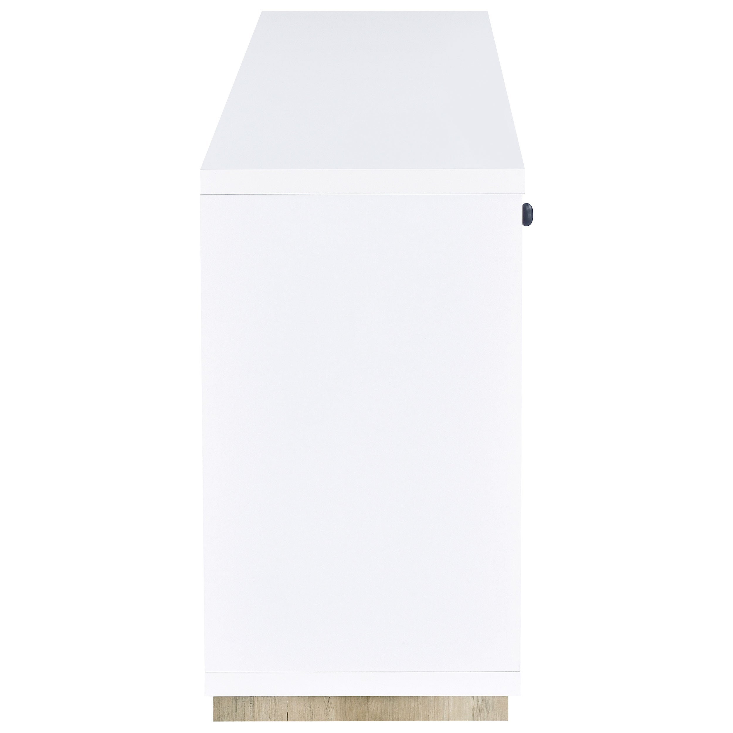 Dalton 2-door Storage Cabinet White and Distressed Pine — view 10