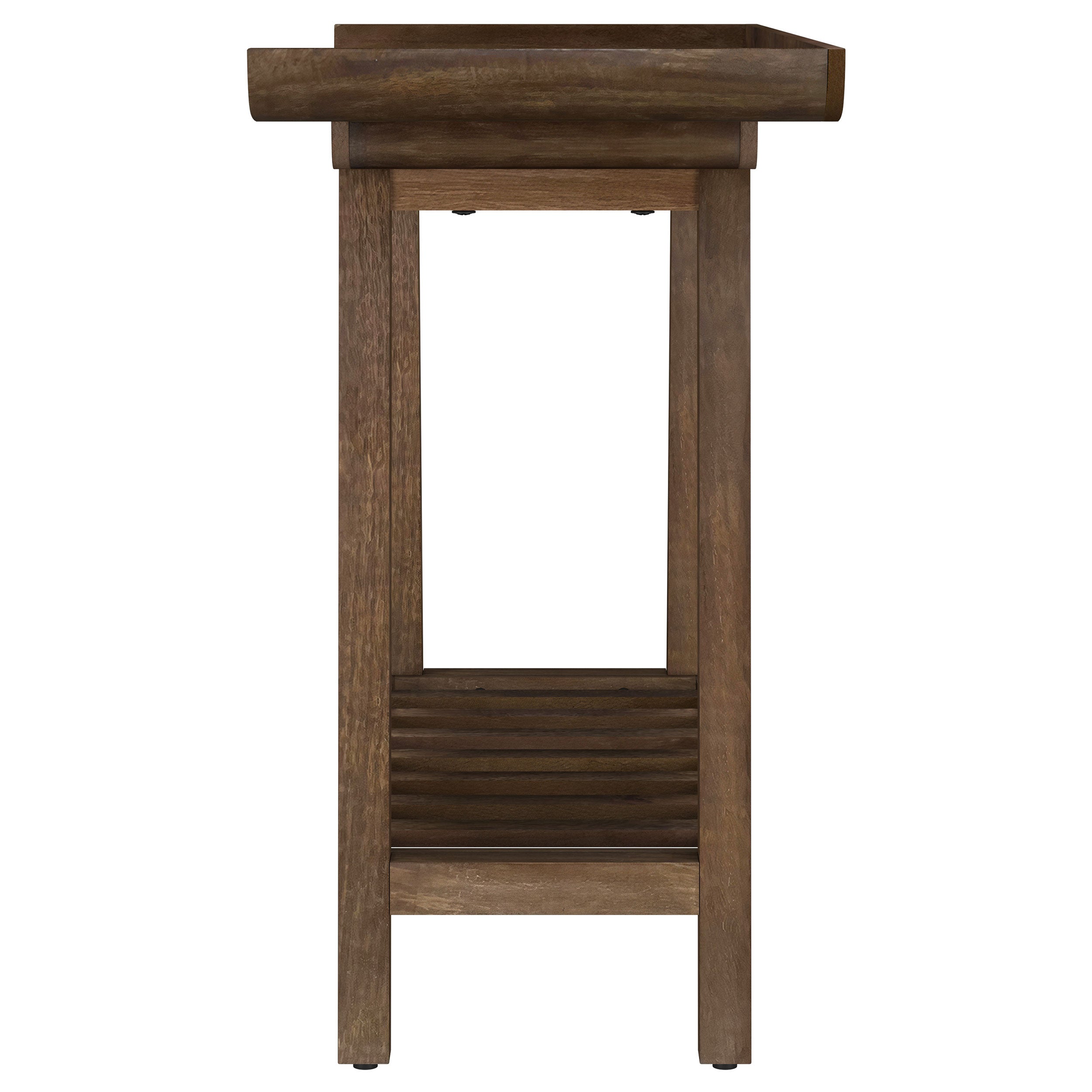 Ornelas 46-inch Console Table with Slatted Shelf Mango Brown — view 5