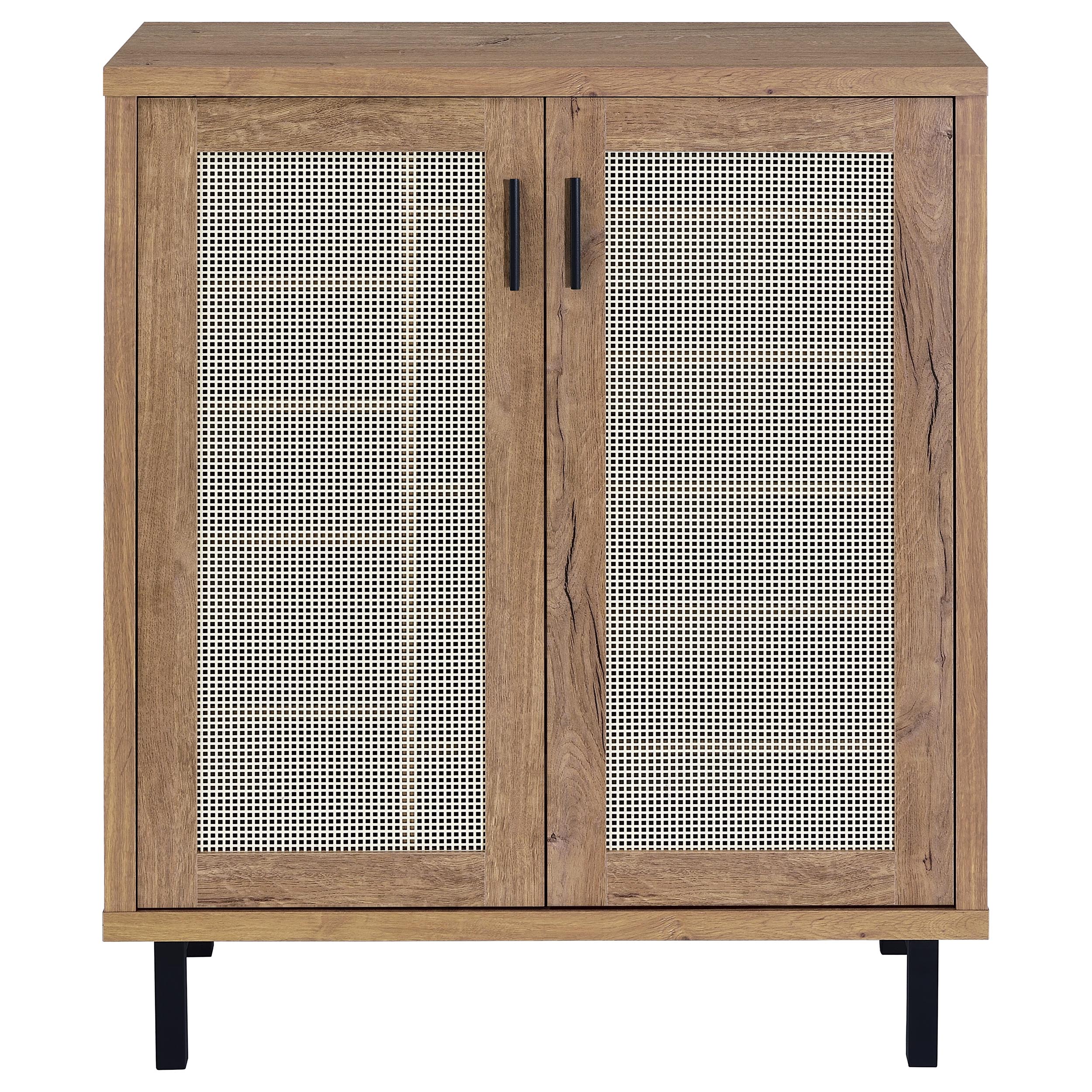 Teller 2-door Shoe Storage Cabinet Natural Oak — view 4