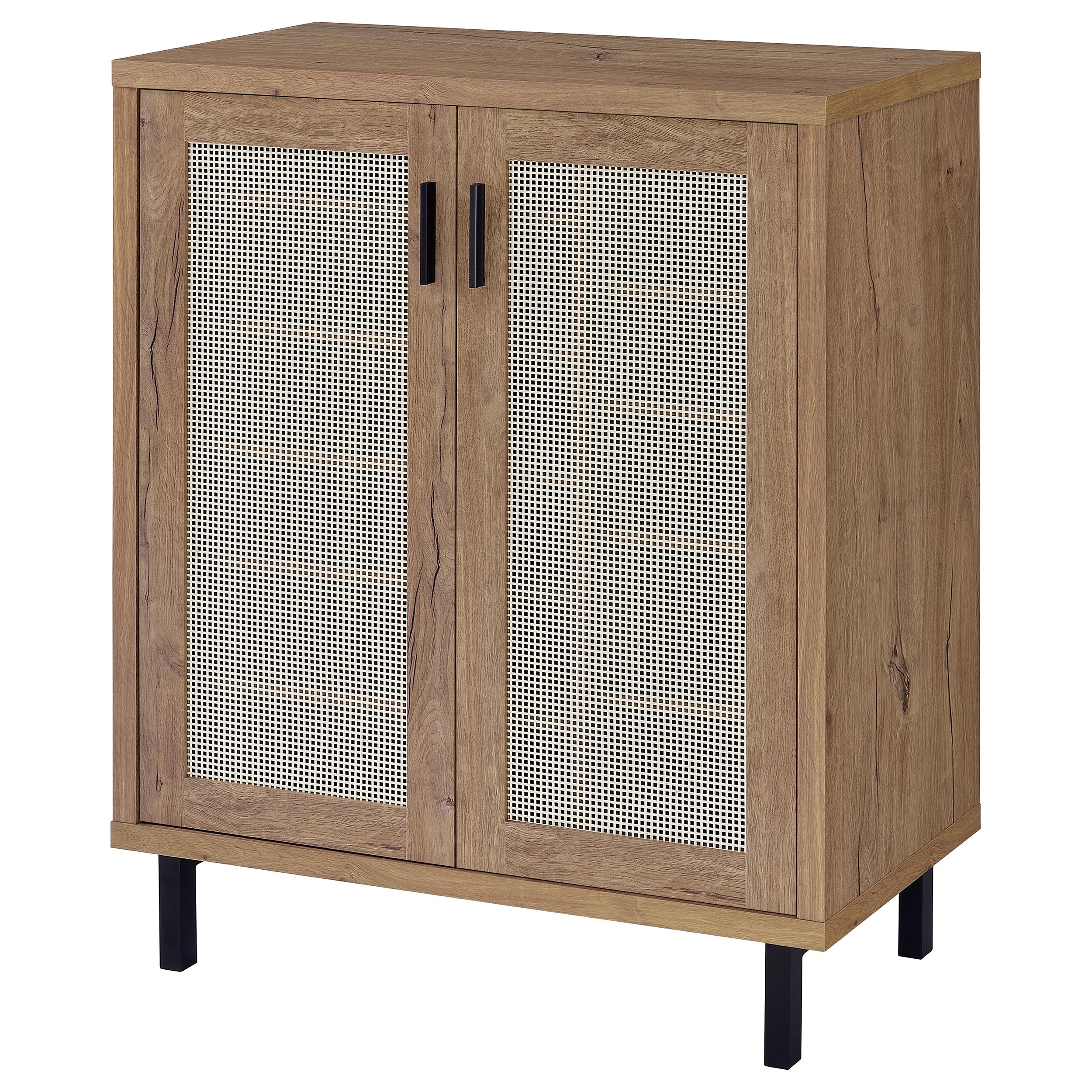 Teller 2-door Shoe Storage Cabinet Natural Oak — view 5