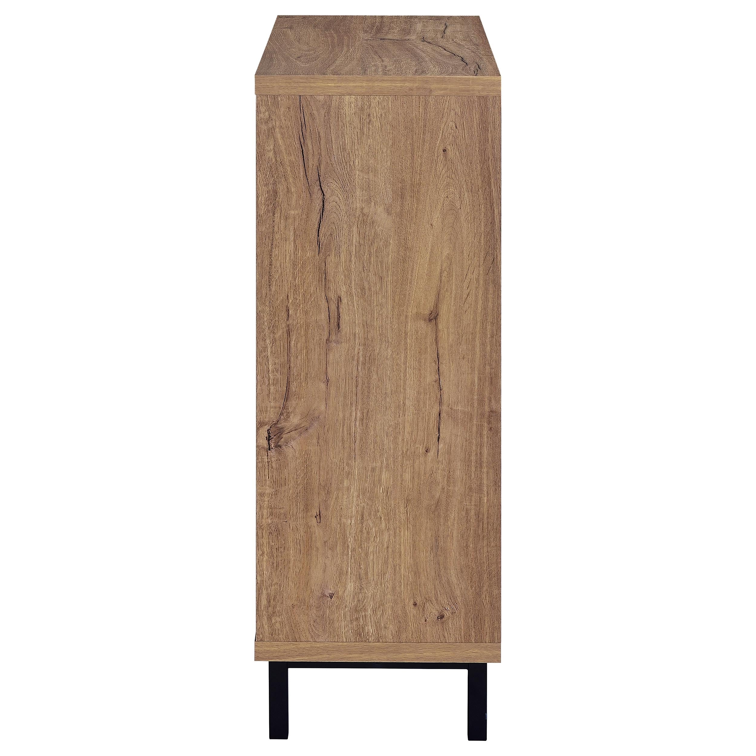 Teller 2-door Shoe Storage Cabinet Natural Oak — view 6