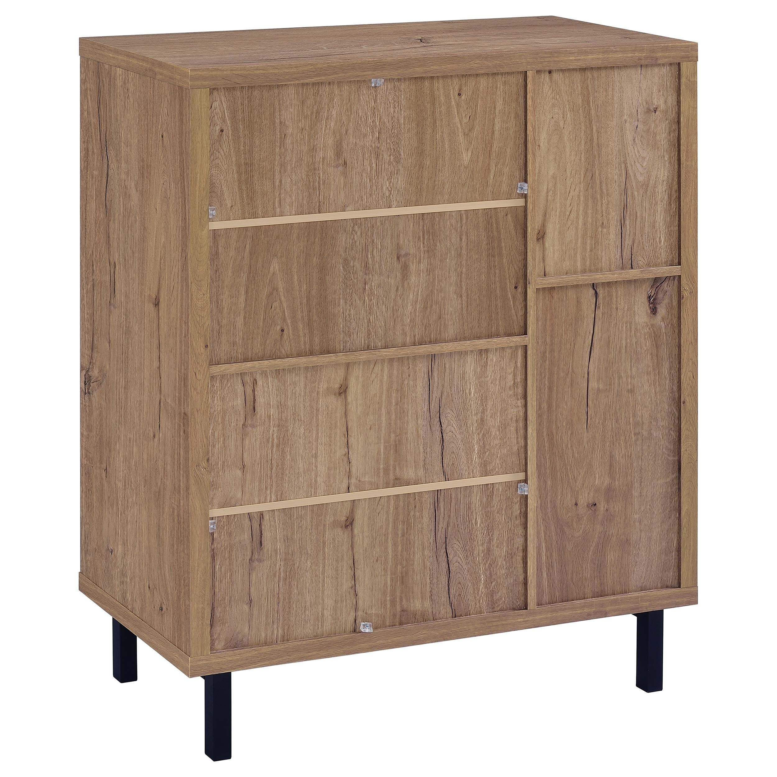 Teller 2-door Shoe Storage Cabinet Natural Oak — view 7
