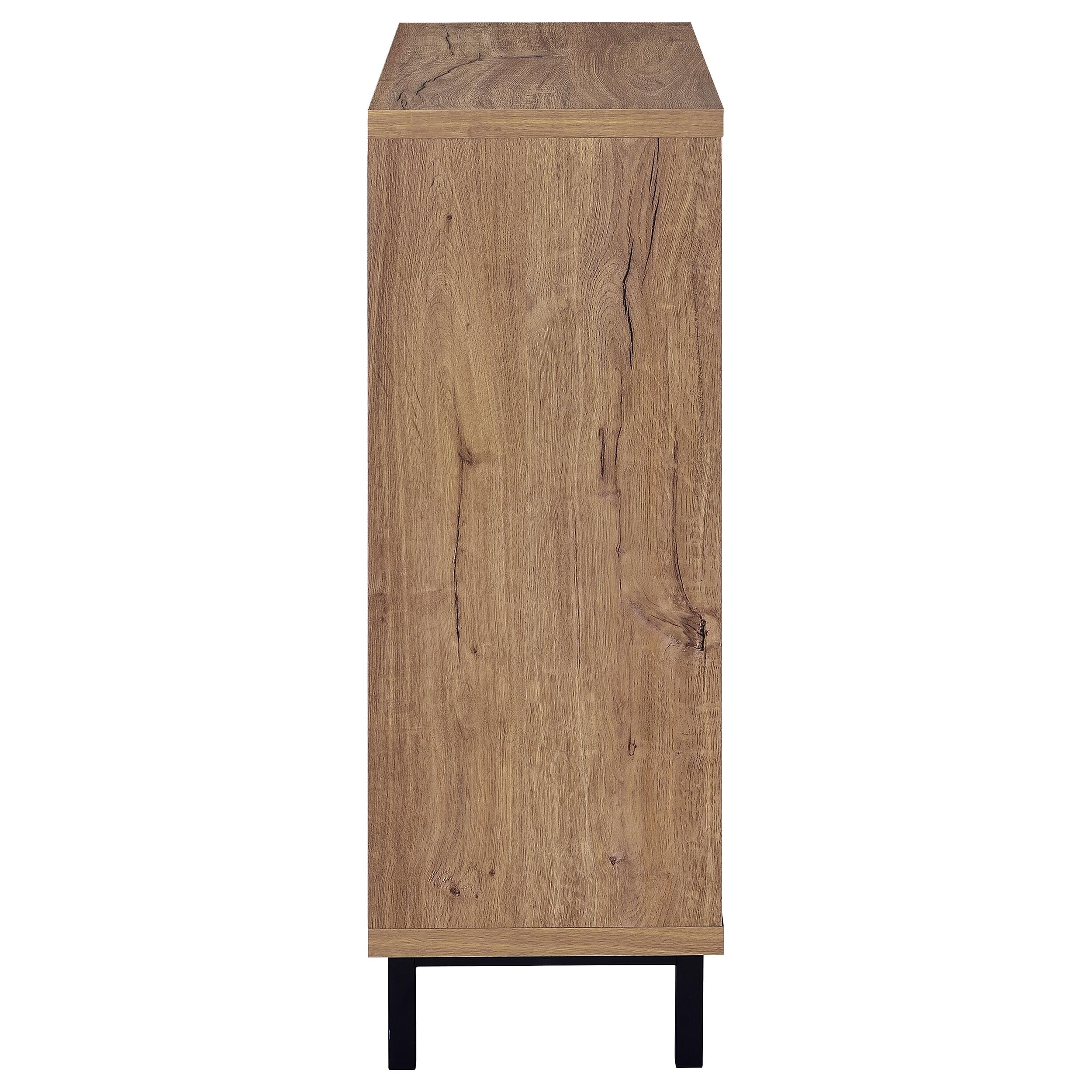 Teller 2-door Shoe Storage Cabinet Natural Oak — view 9
