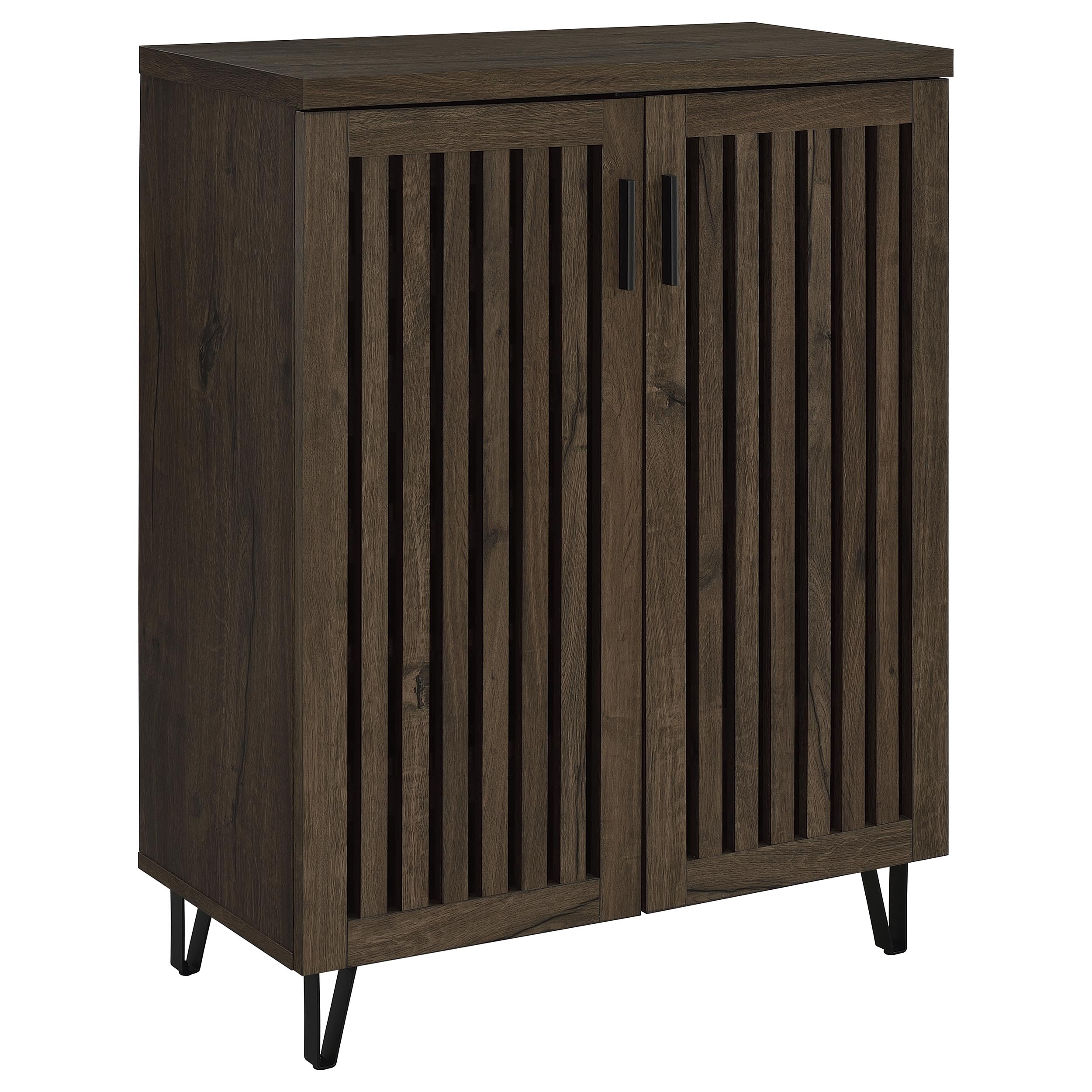 Brixton 2-door Entryway Shoe Storage Cabinets Smoked Oak — view 1