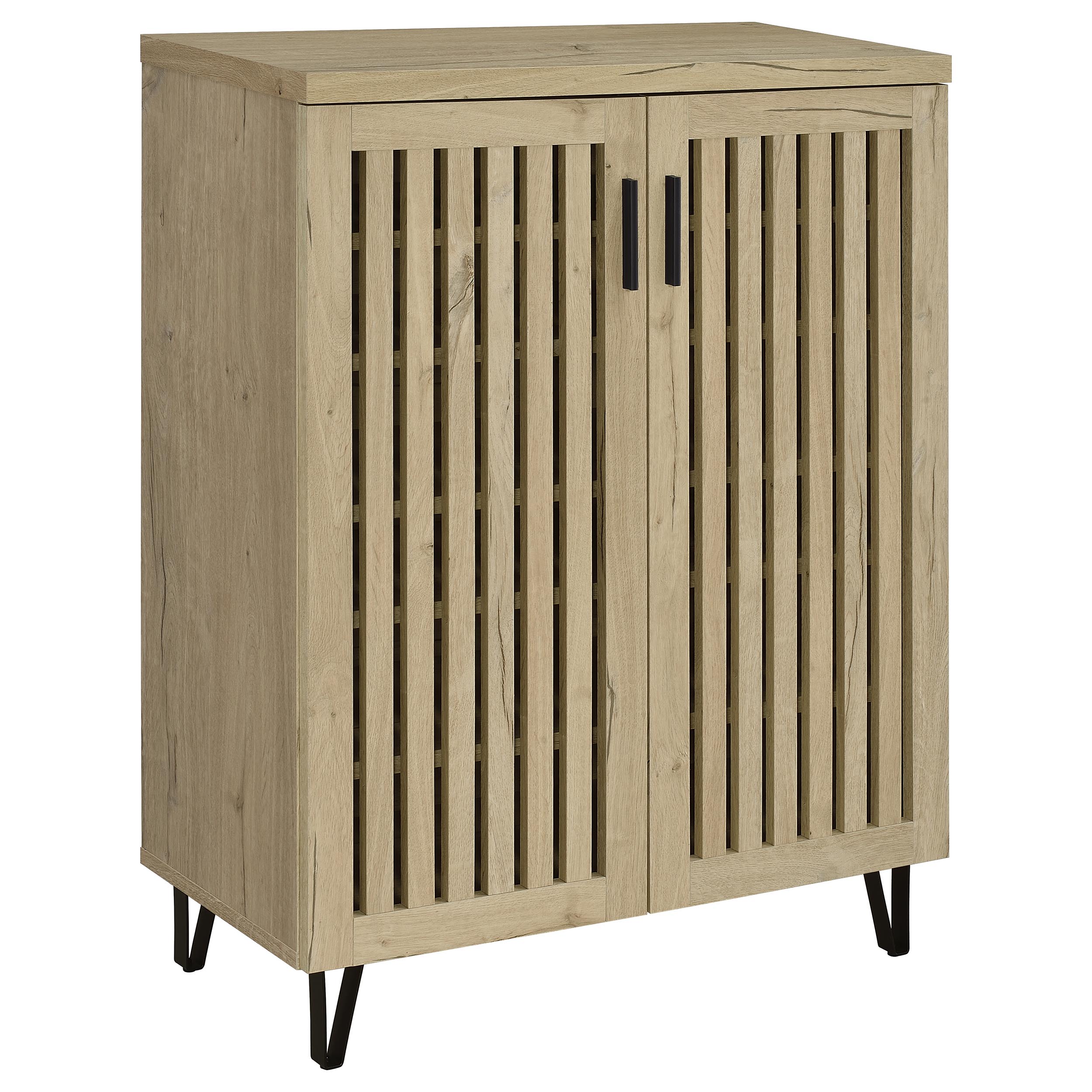Brixton 2-door Entryway Shoe Storage Cabinets White Oak — view 1