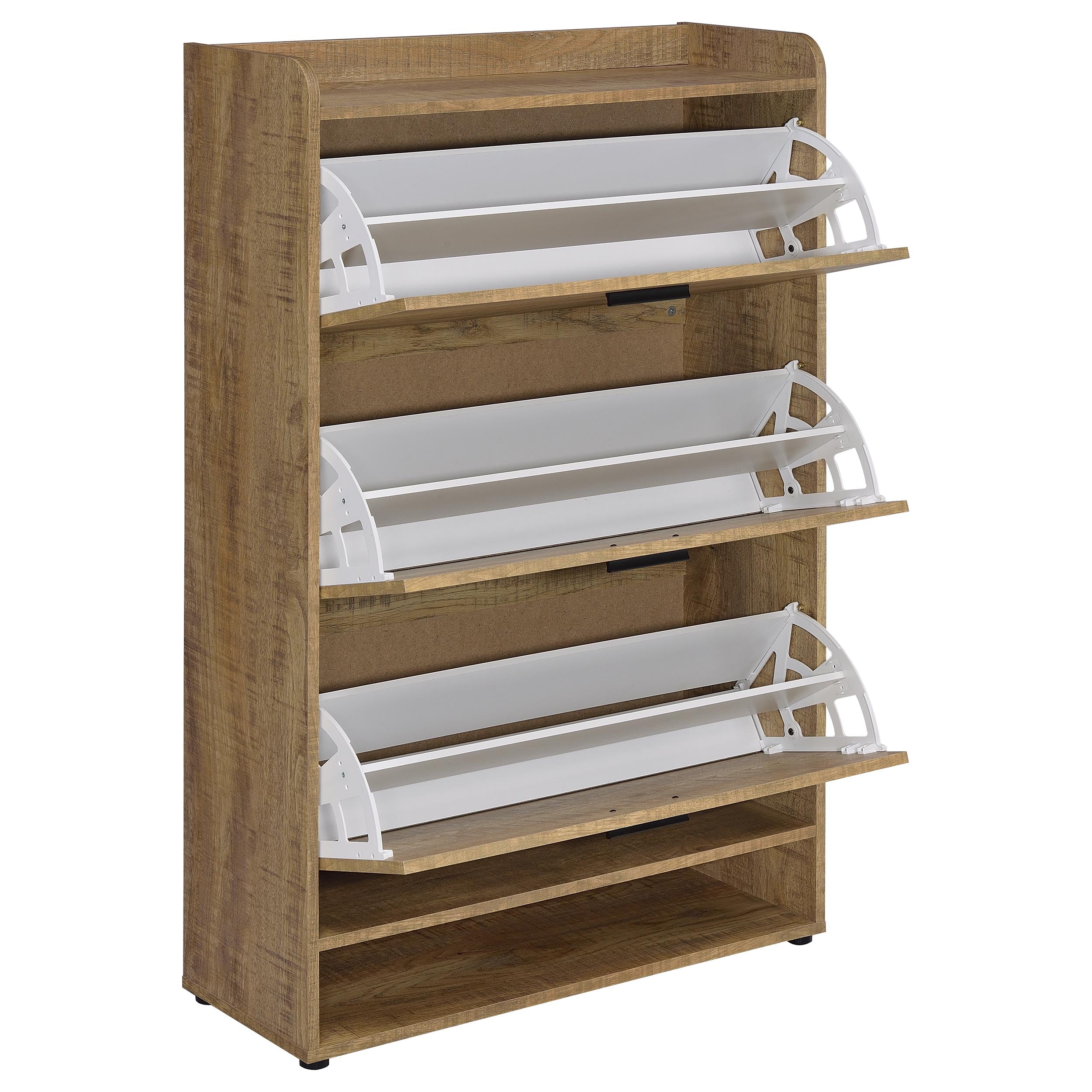Denia 3-tier Engineered Wood Shoe Cabinet Mango — view 4