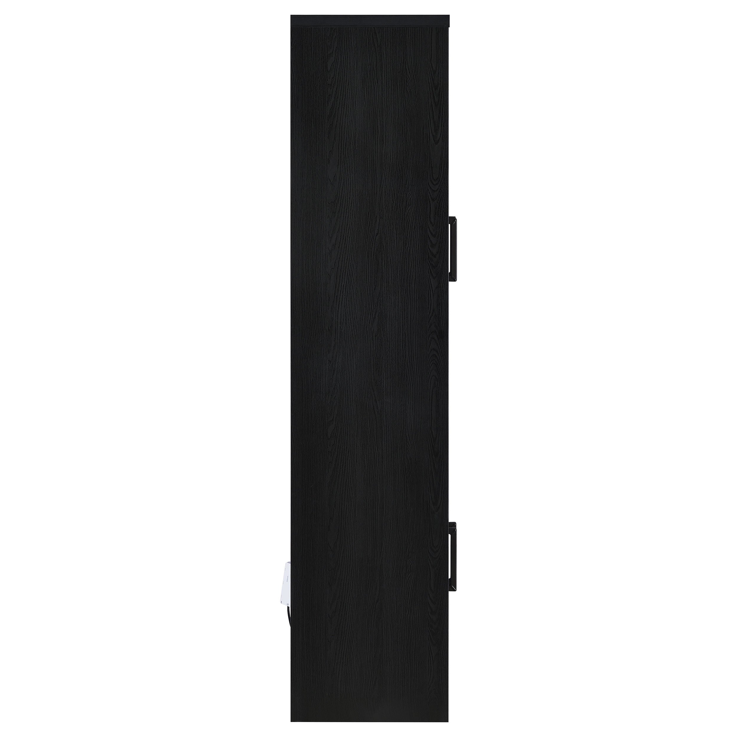Riva 4-door Tall Accent Display Cabinet LED Lighting Black — view 10