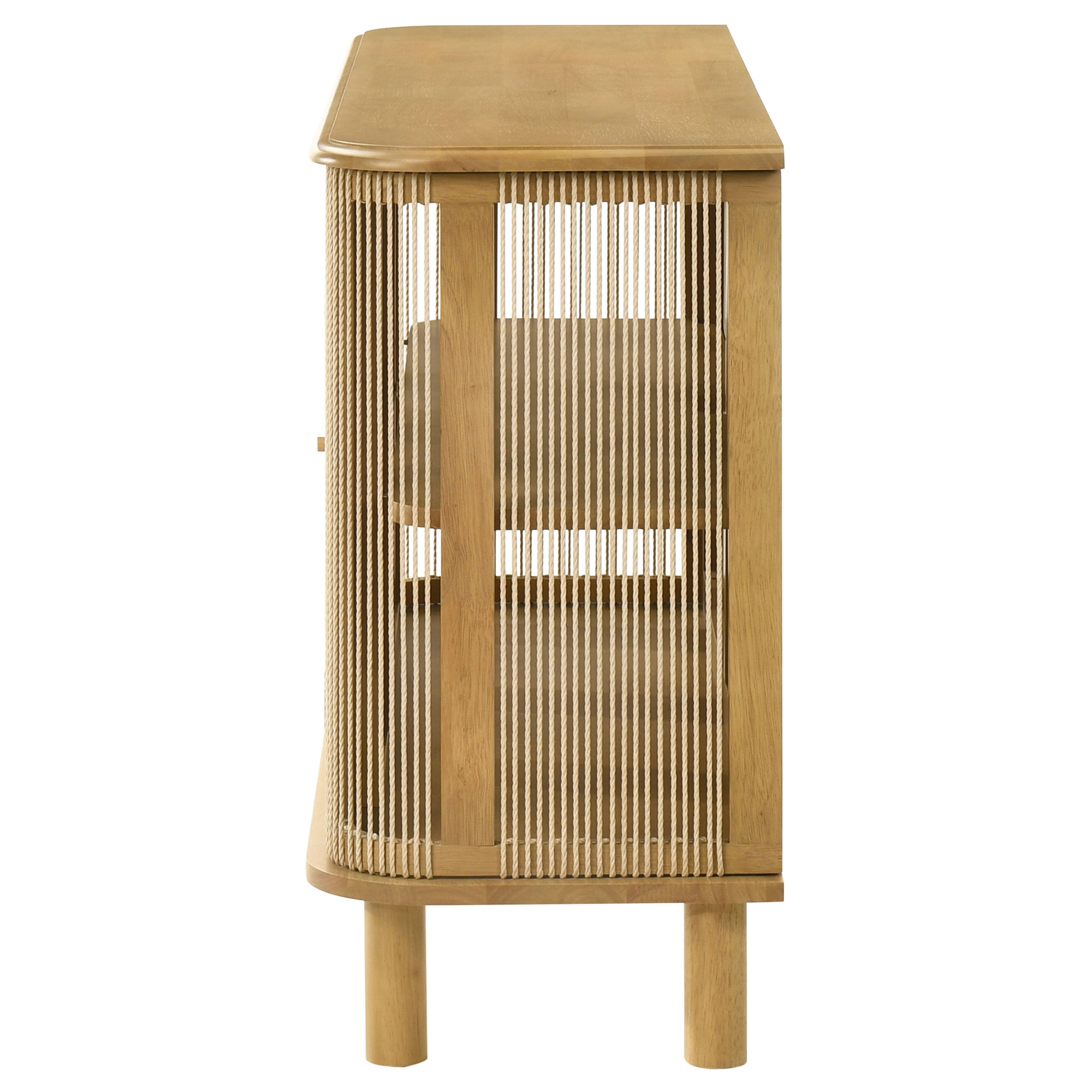 Ervine 3-Door Rope Panel Sideboard Accent Storage Cabinet Natural — view 6