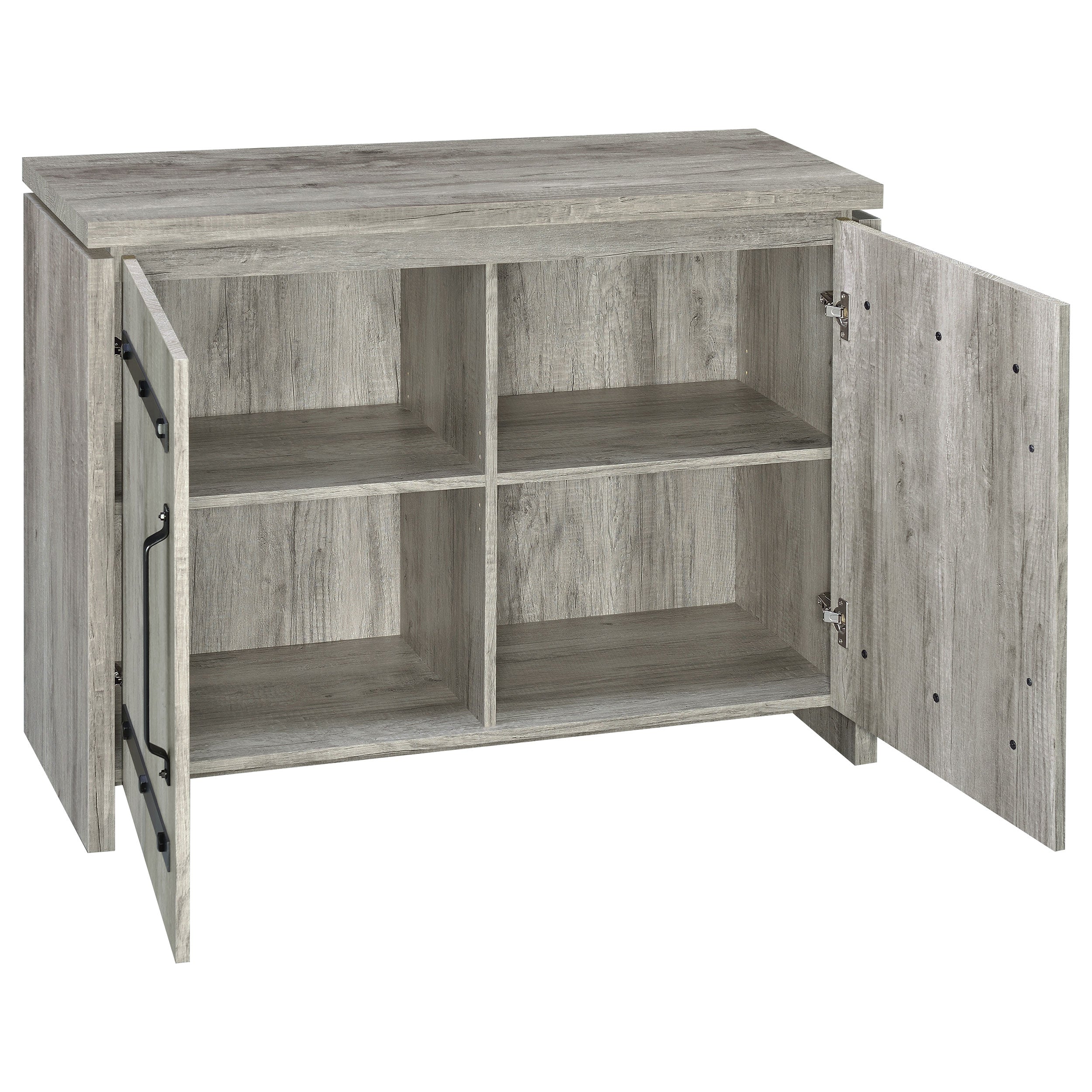 Enoch 2-door Engineered Wood Accent Cabinet Grey Driftwood — view 3