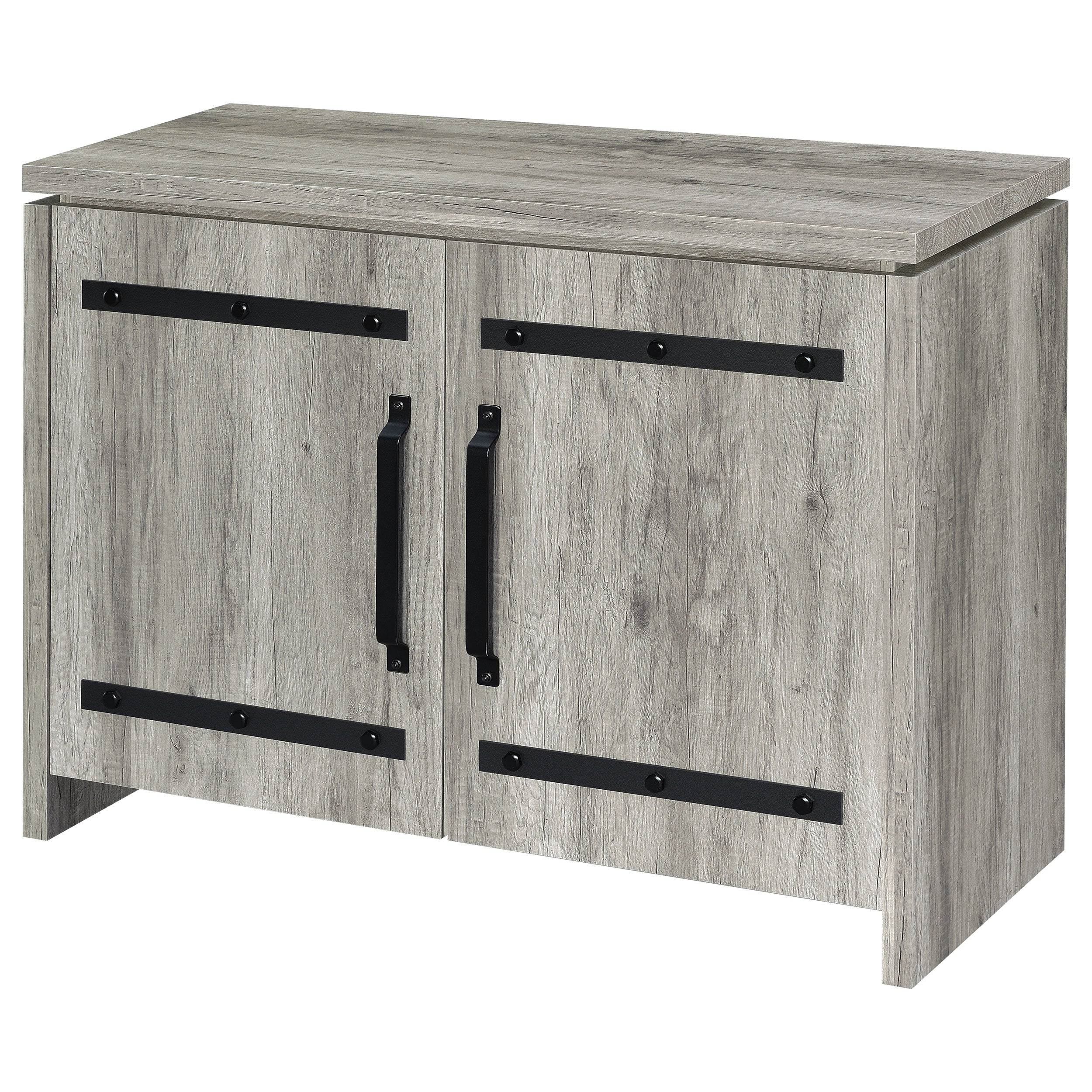 Enoch 2-door Engineered Wood Accent Cabinet Grey Driftwood — view 5