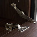 Modern Extendable & Rotating Cabinet With Drawer And Flip Doors For Versatile Storage - Black / Dark Walnut