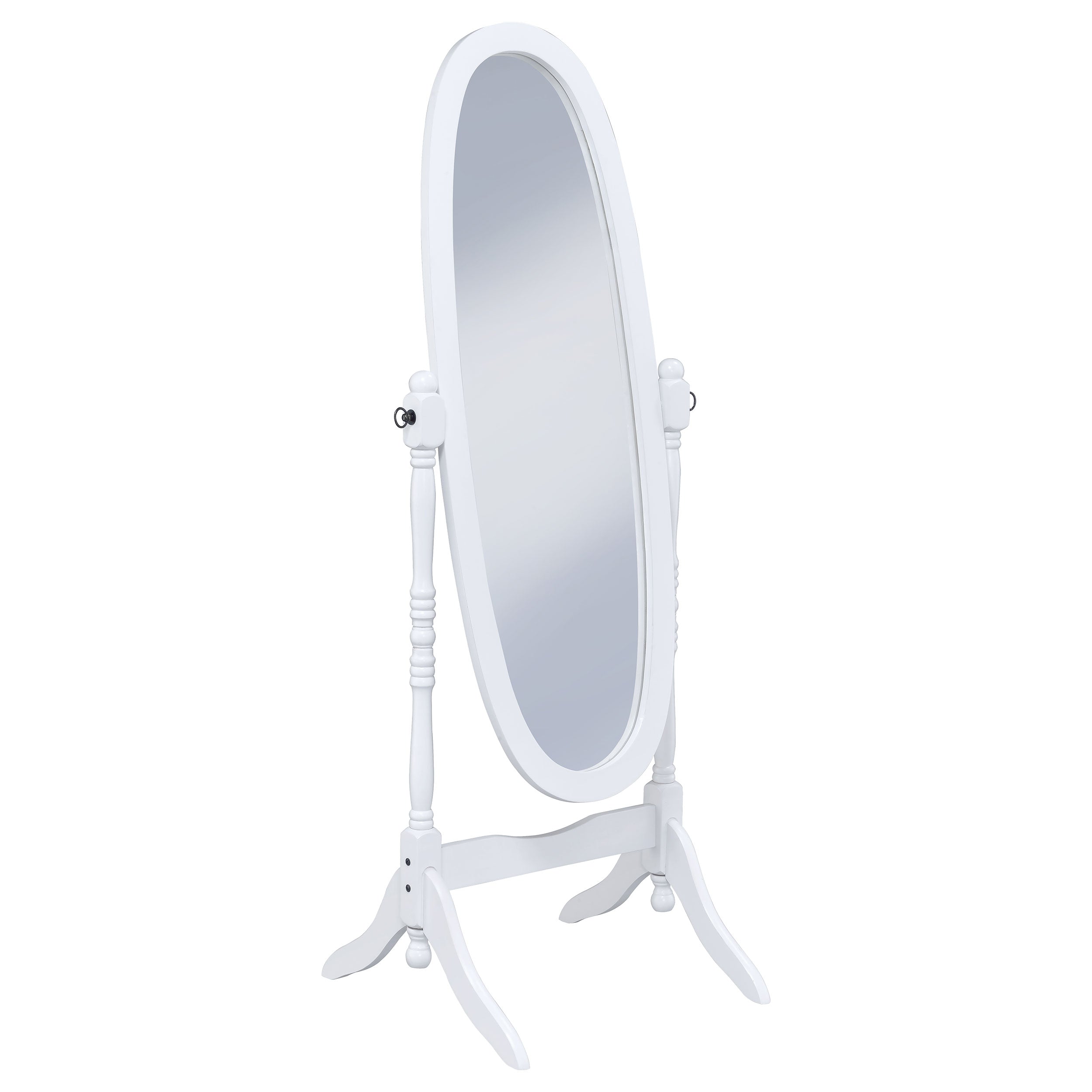 Foyet Wood Adjustable Full Length Cheval Mirror White — view 1