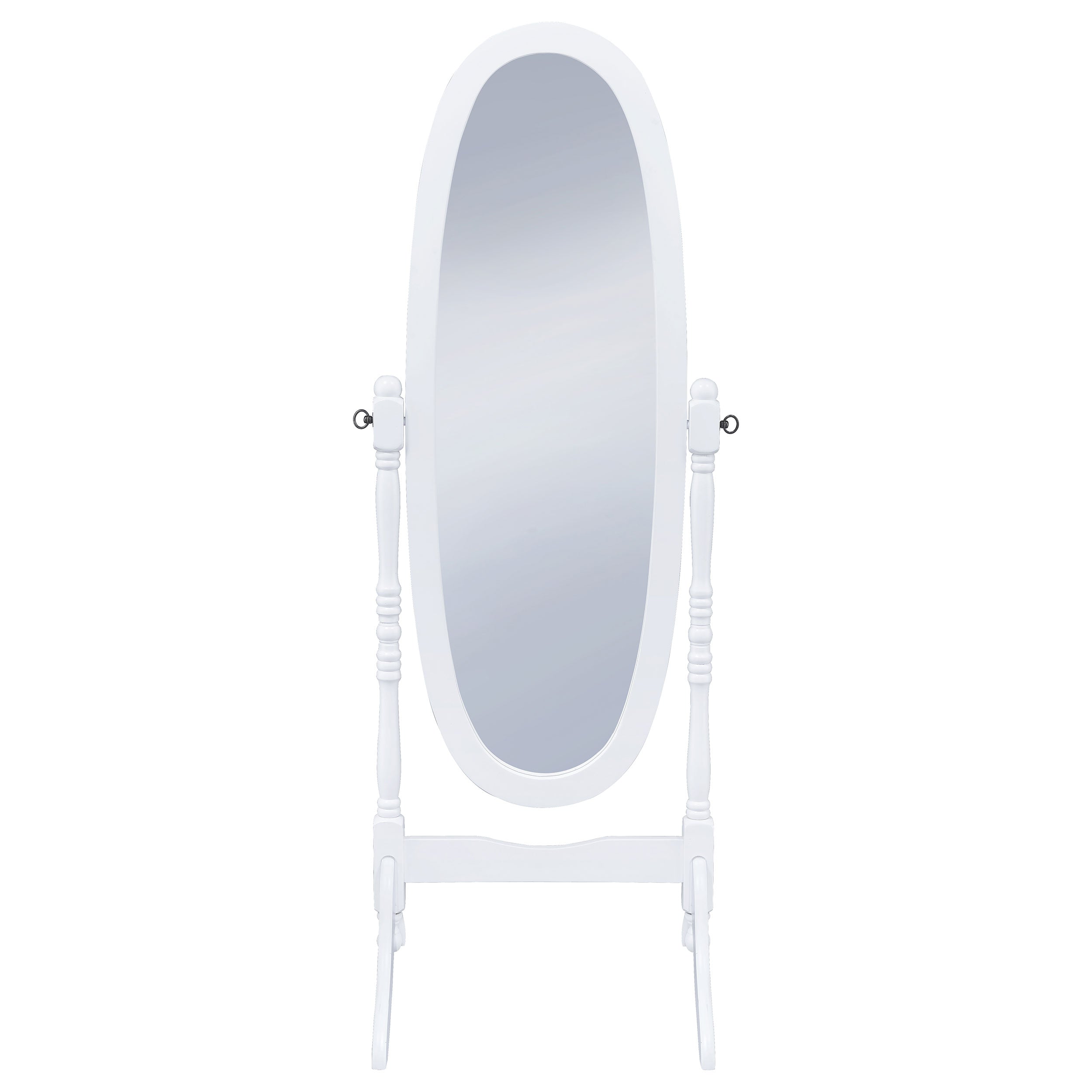 Foyet Wood Adjustable Full Length Cheval Mirror White — view 3