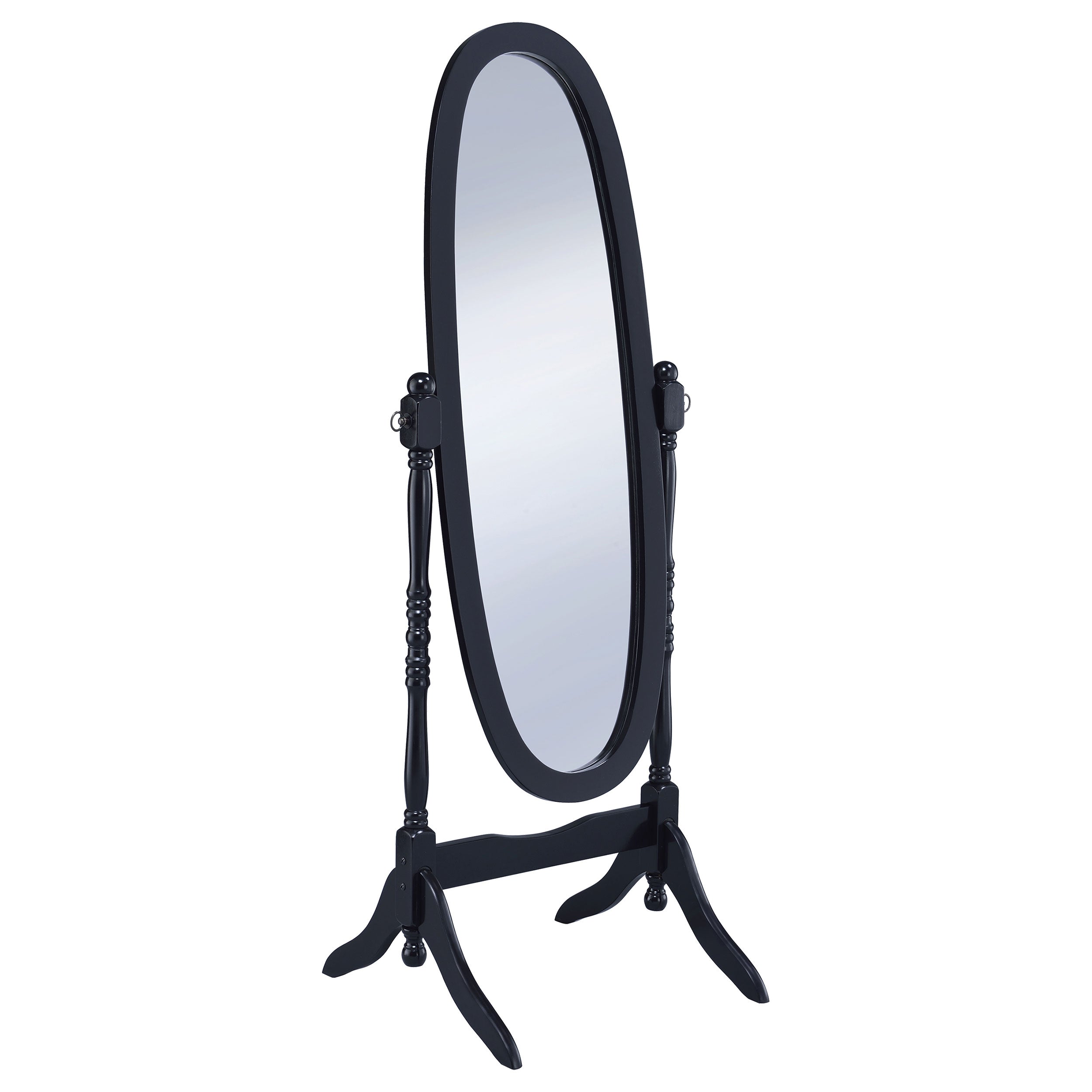 Foyet Wood Adjustable Full Length Cheval Mirror Black — view 1
