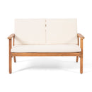 Serenit - 2 Piece Patio Set With Cushions, Loveseat And Coffee Table - Beige / Brown