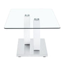 Contemporary Style Glass Top Coffee Table