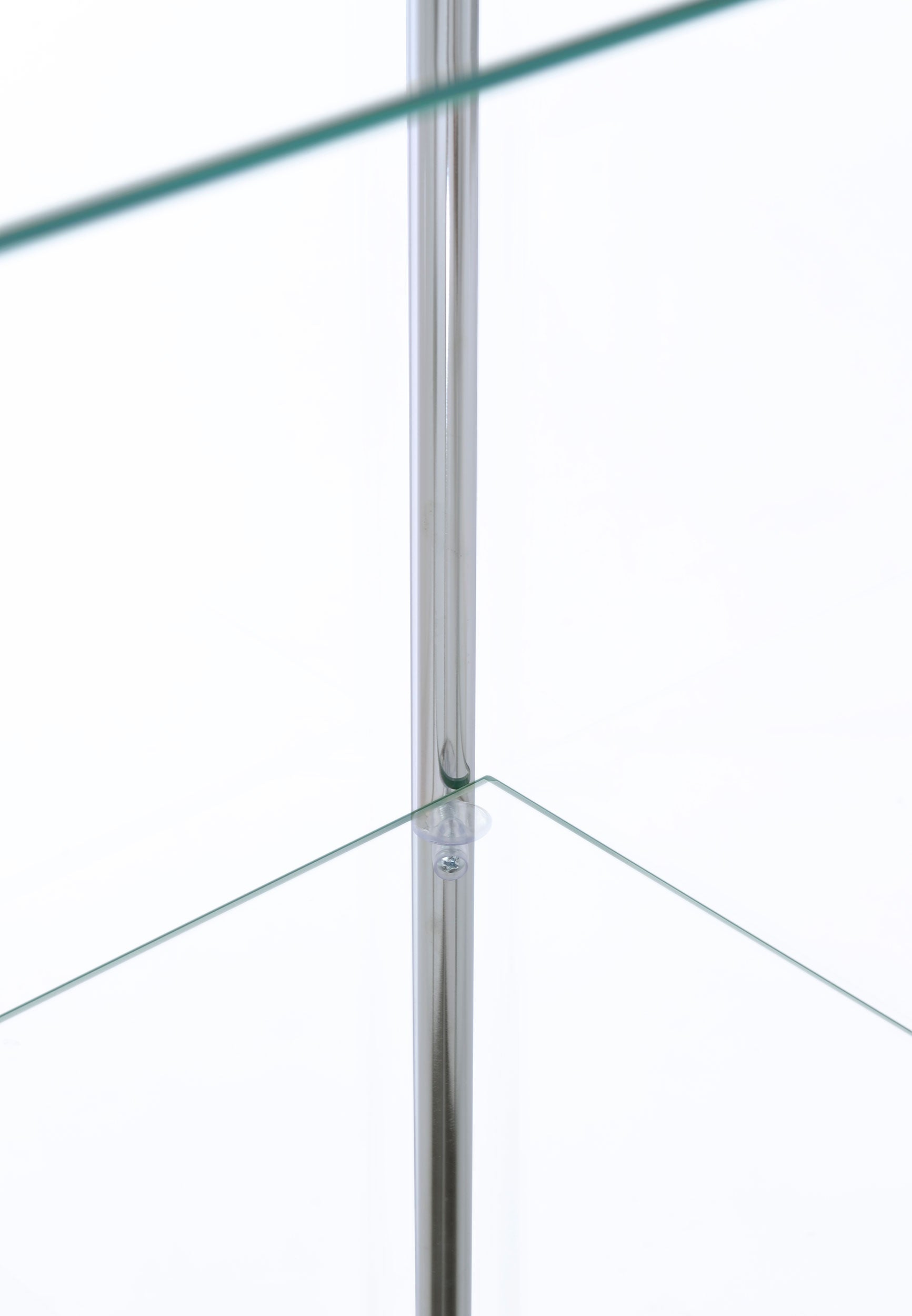 Bellatrix 3-shelf Clear Glass Curio Cabinet White — view 11