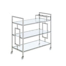 Ezra - Serving Bar Cart - Chrome