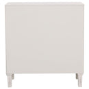 Clarkia - Accent Cabinet With Floral Carved Door - White