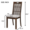 2 Pieces Set Dining Side Chair Rustic Modern Farmhouse Design Retro Design Easy To Assembly - Antique Dark Oak