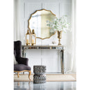 Round Sunburst Wall Mirror With, Wall Decor Mirror For Entryway Bedroom Living Room - Gold