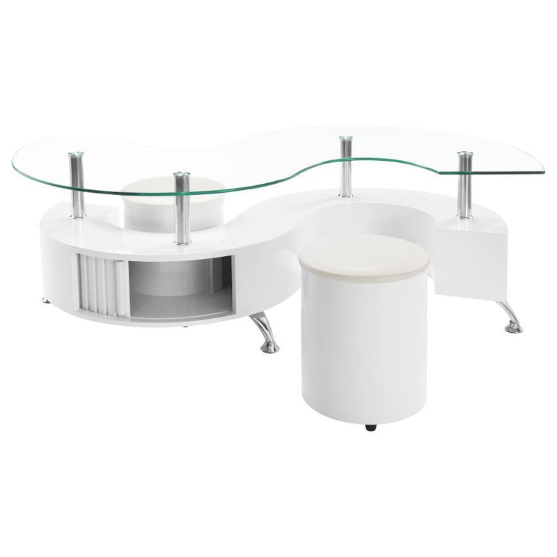 Buckley - Stool, Box 3 of 3 - White High Gloss