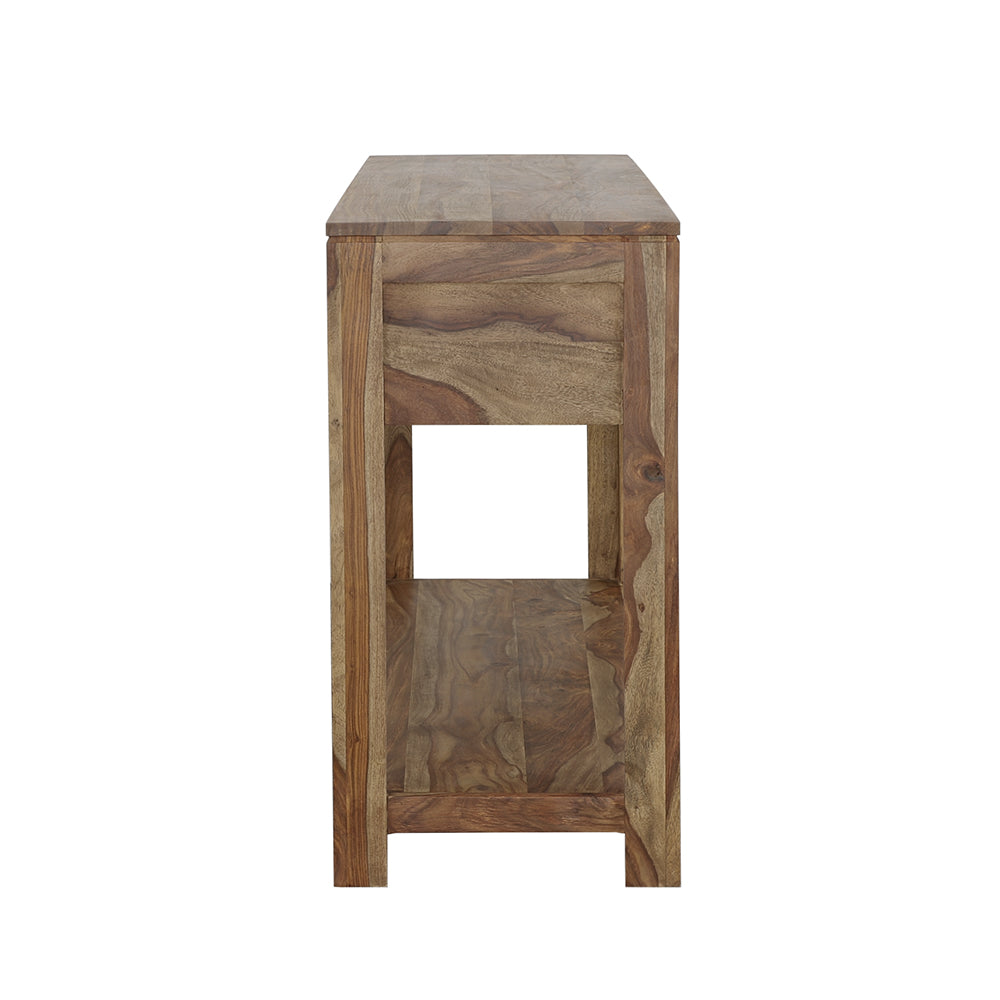 Esther 3-drawer Wood Console Table Natural Sheesham — view 7