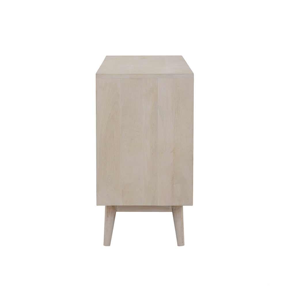 Ixora 2-door Wood Accent Cabinet White Washed and Black — view 6