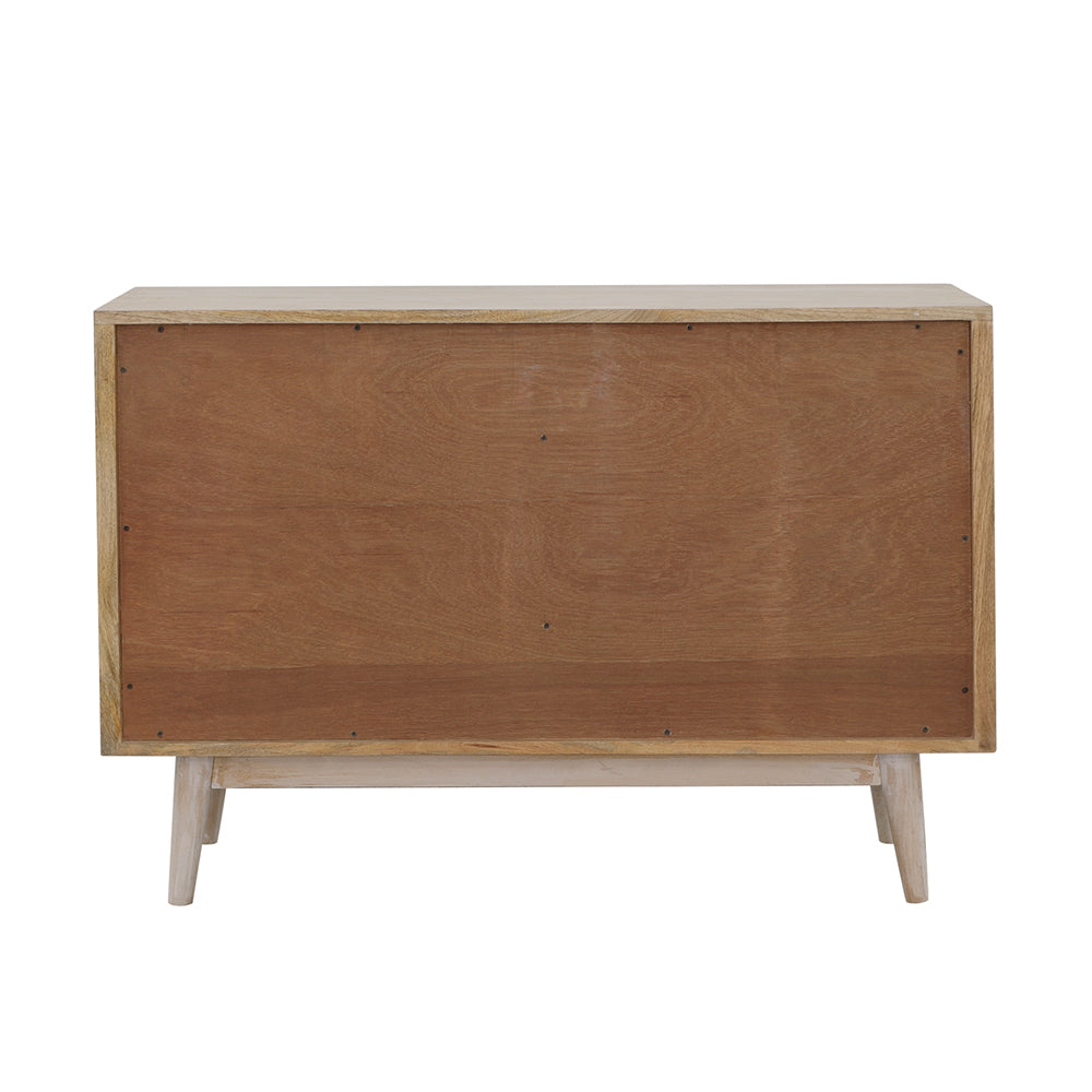 Ixora 2-door Wood Accent Cabinet White Washed and Black — view 7