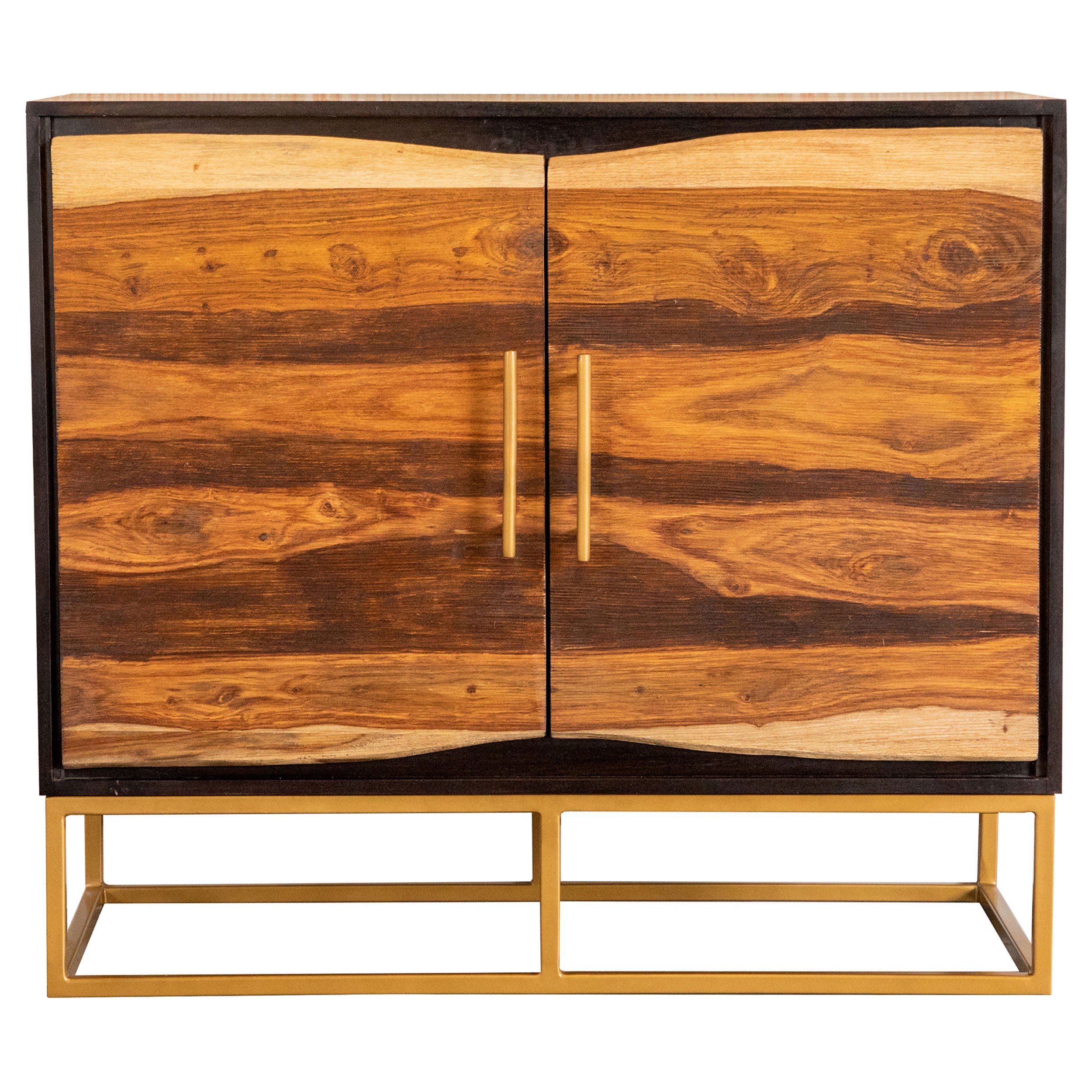 Zara 2-door 40-inch Wood Accent Storage Cabinet Black Walnut — view 1