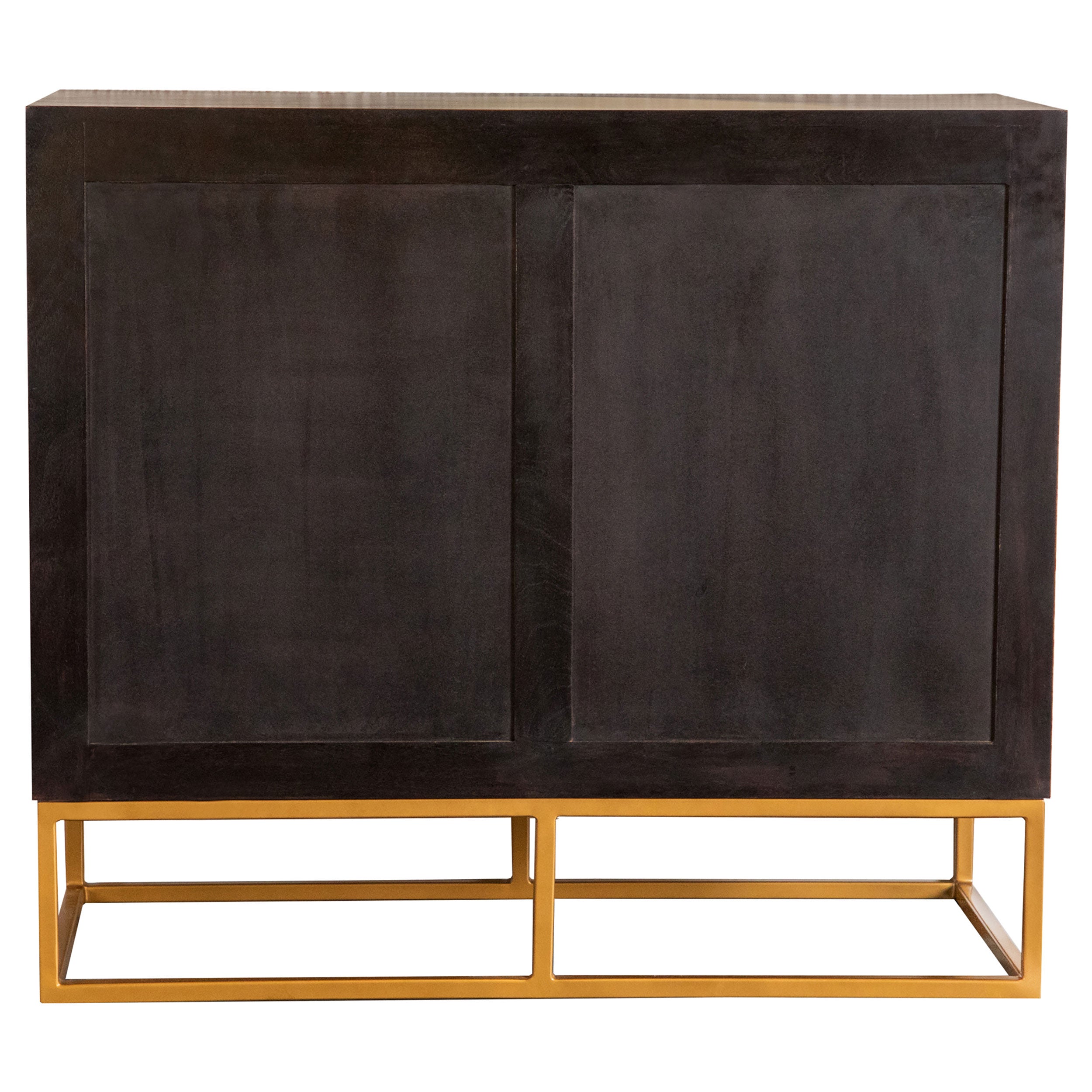 Zara 2-door 40-inch Wood Accent Storage Cabinet Black Walnut — view 3