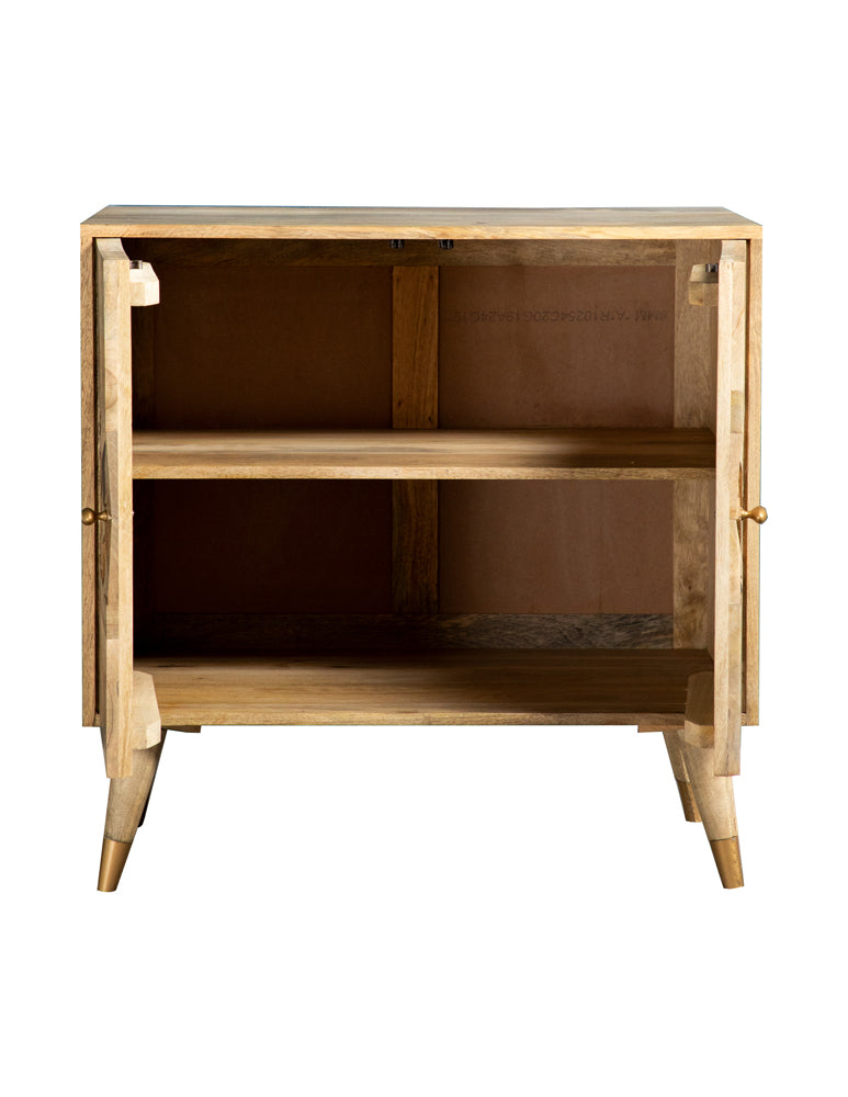 Alyssum 2-door Mango Wood Accent Cabinet Natural — view 3